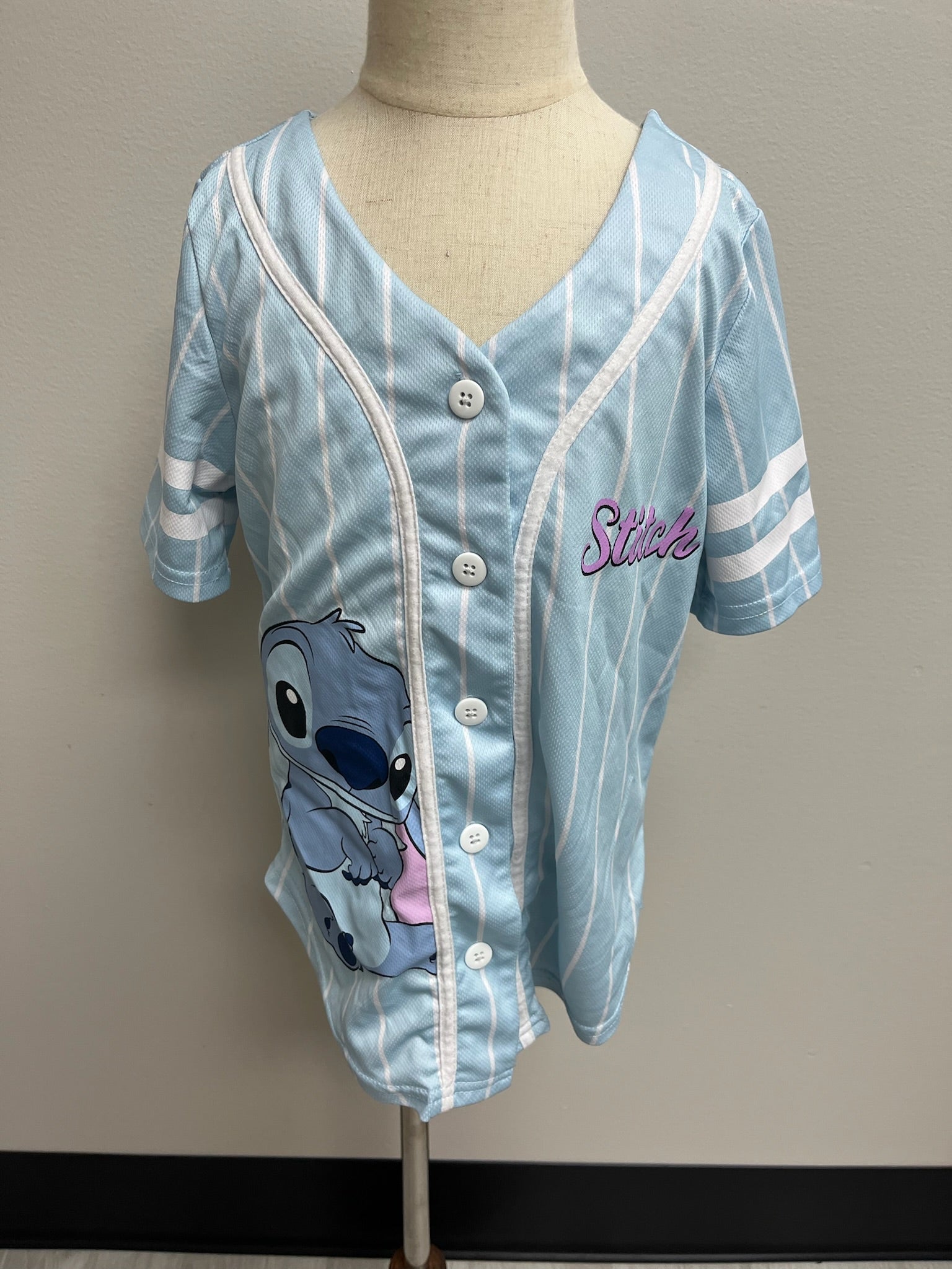 Girls Stitch Baseball Jersey Shirt