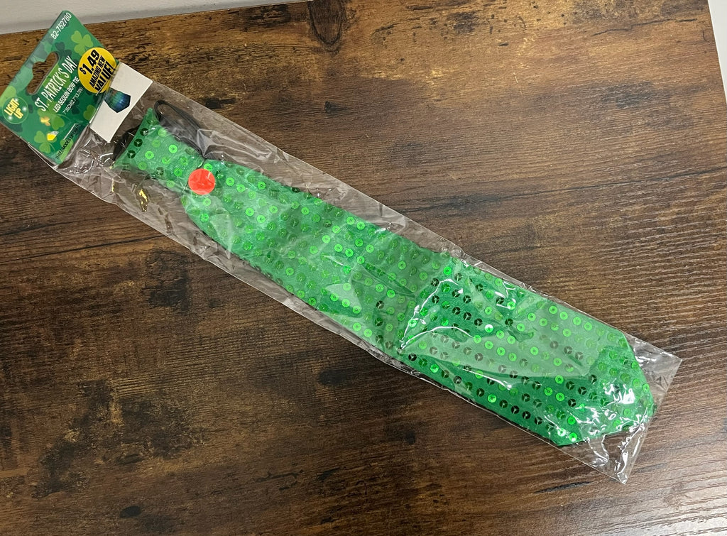 New Green Sequin Tie