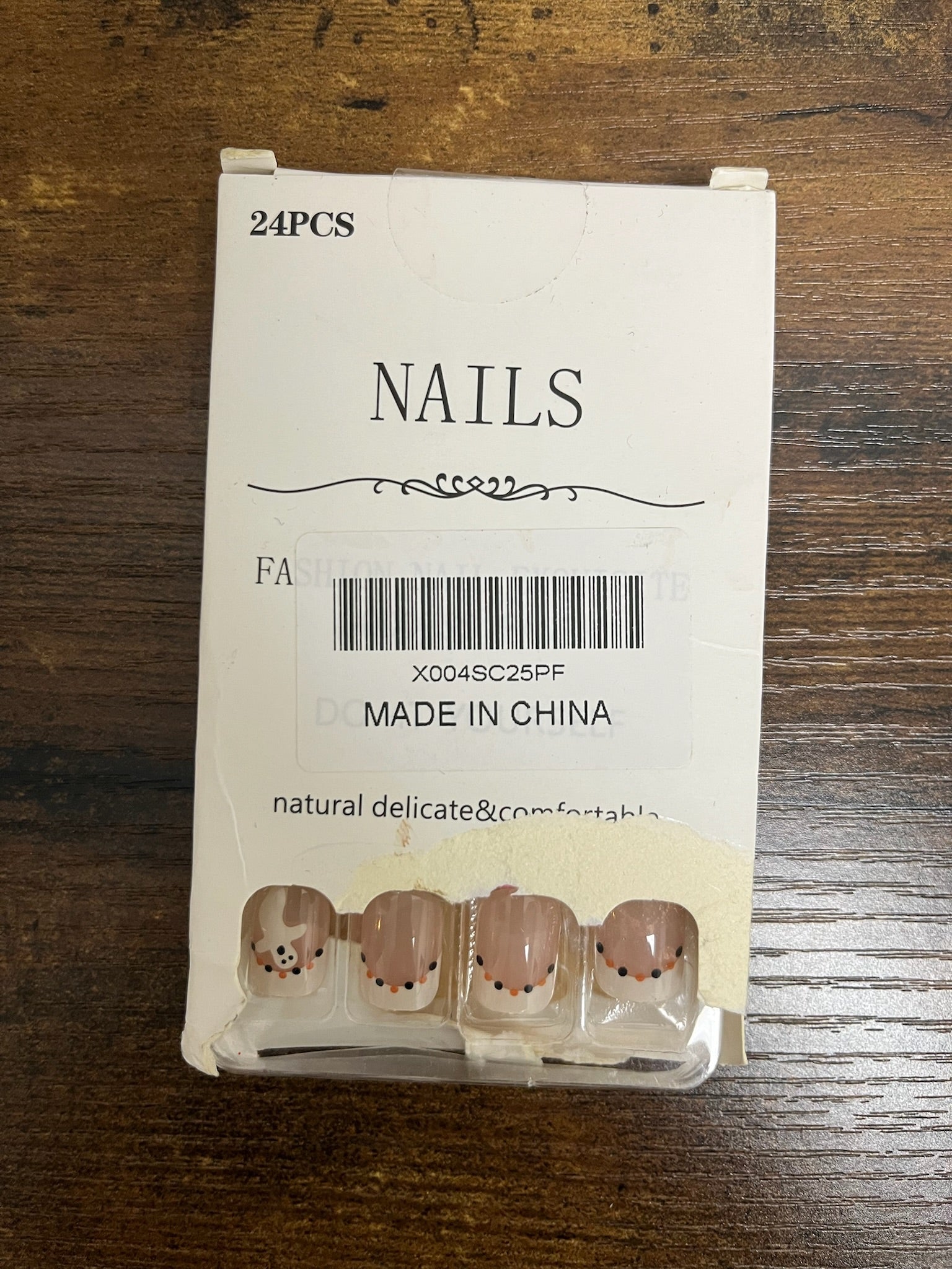 New Halloween Polka Dot French Tip Nail Set