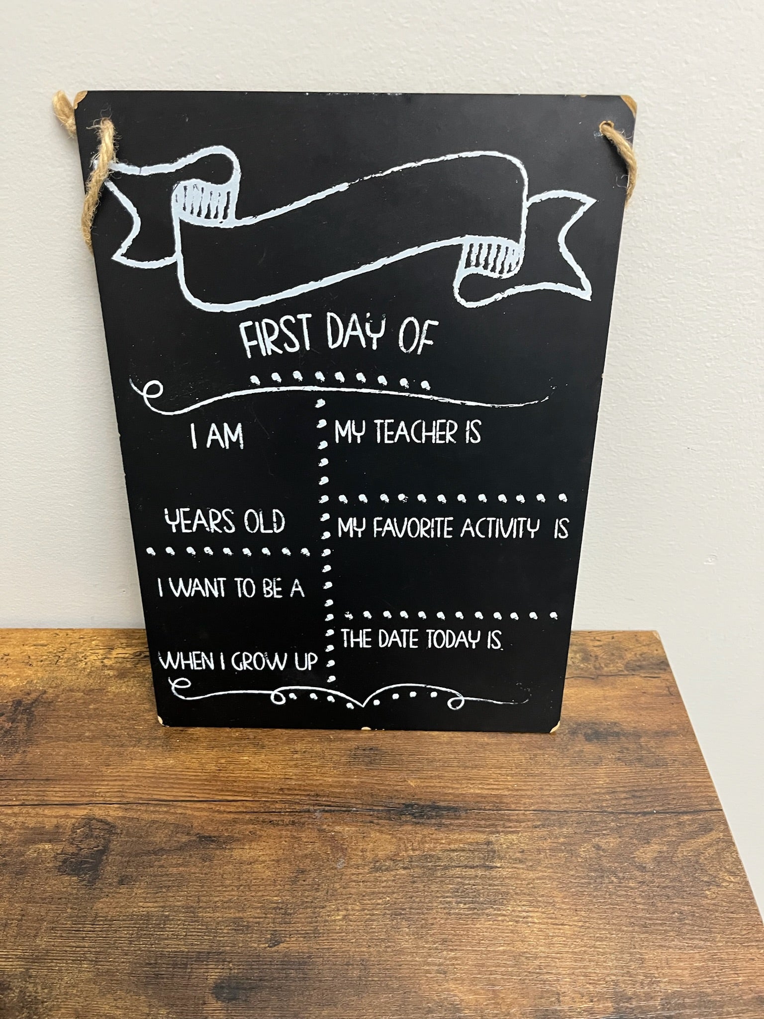 Used Chalk Sign