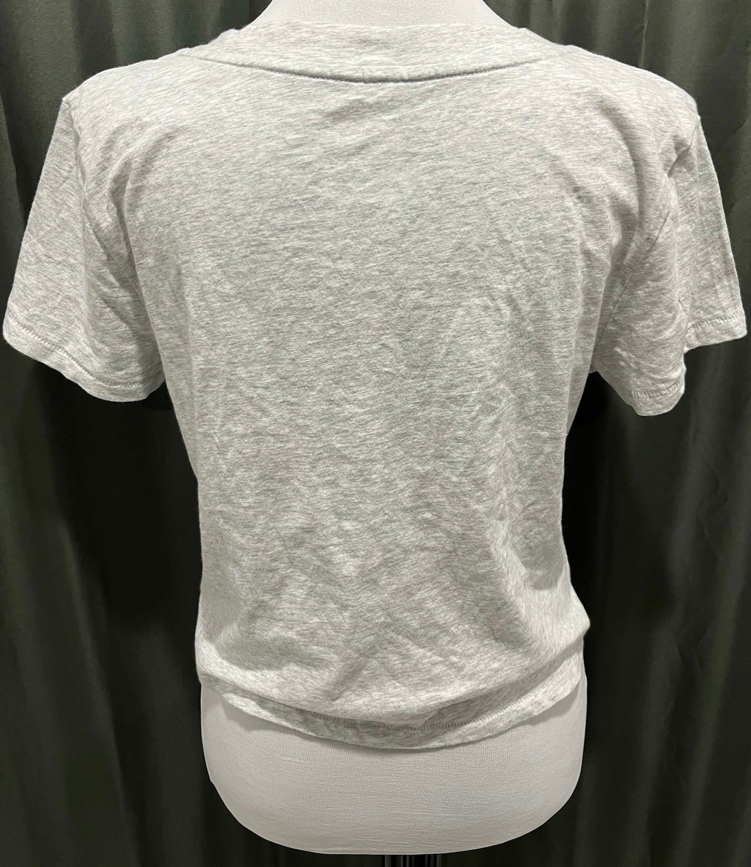 V Neck Grey Short Sleeve Shirt image 2