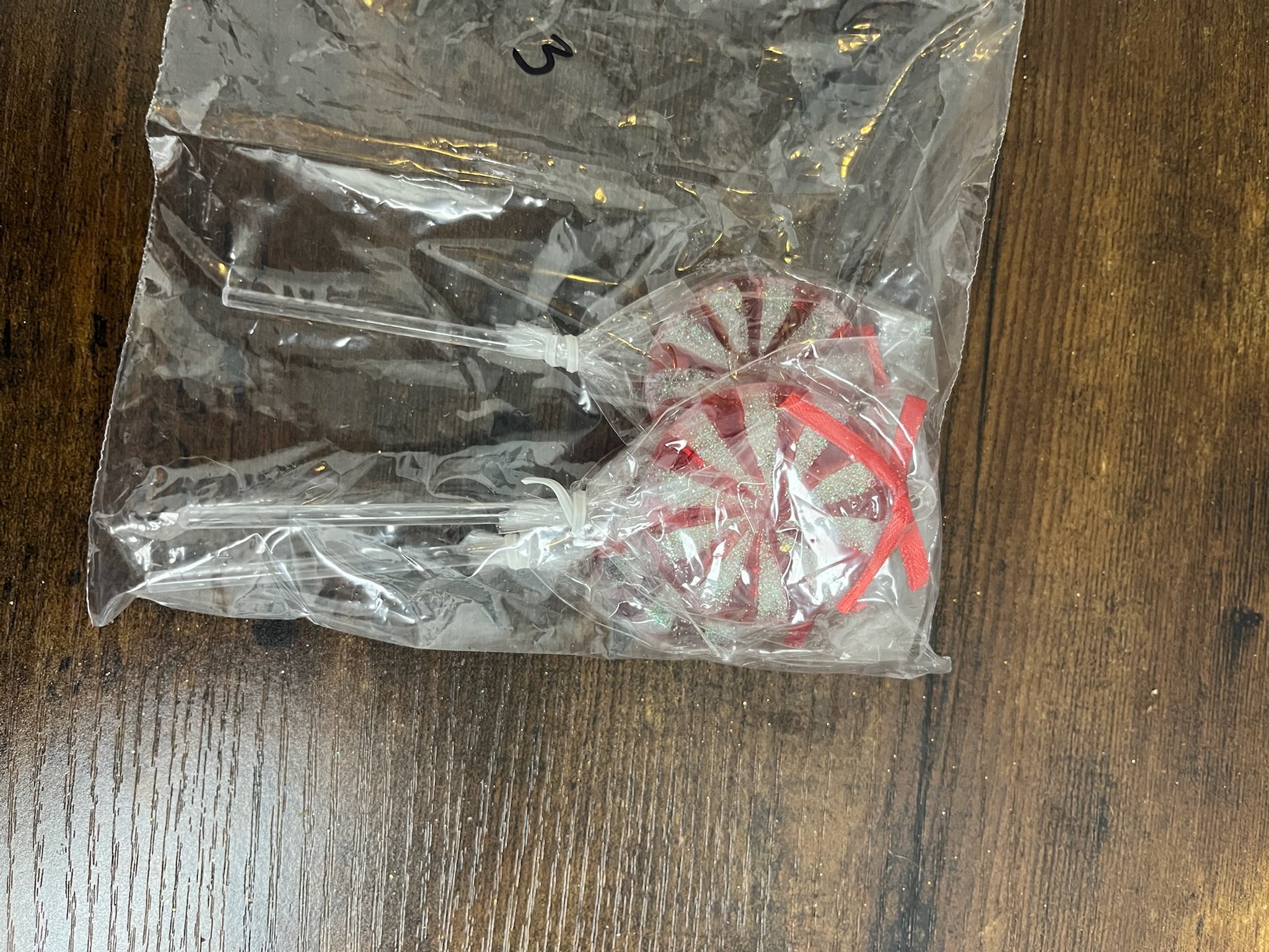 9 Piece Peppermint Lollipop Ornament Set