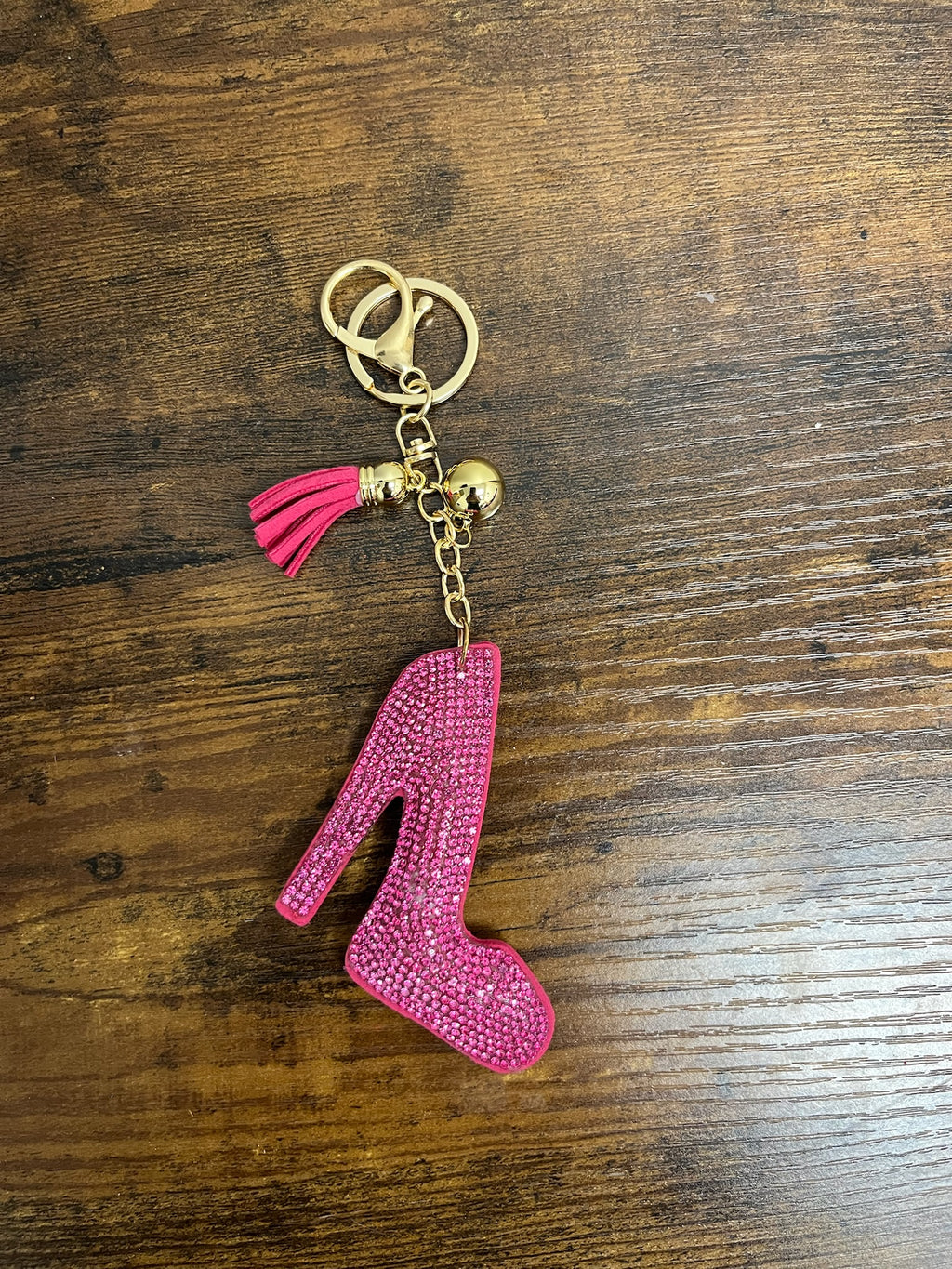 Bling Pink Heel Keychain