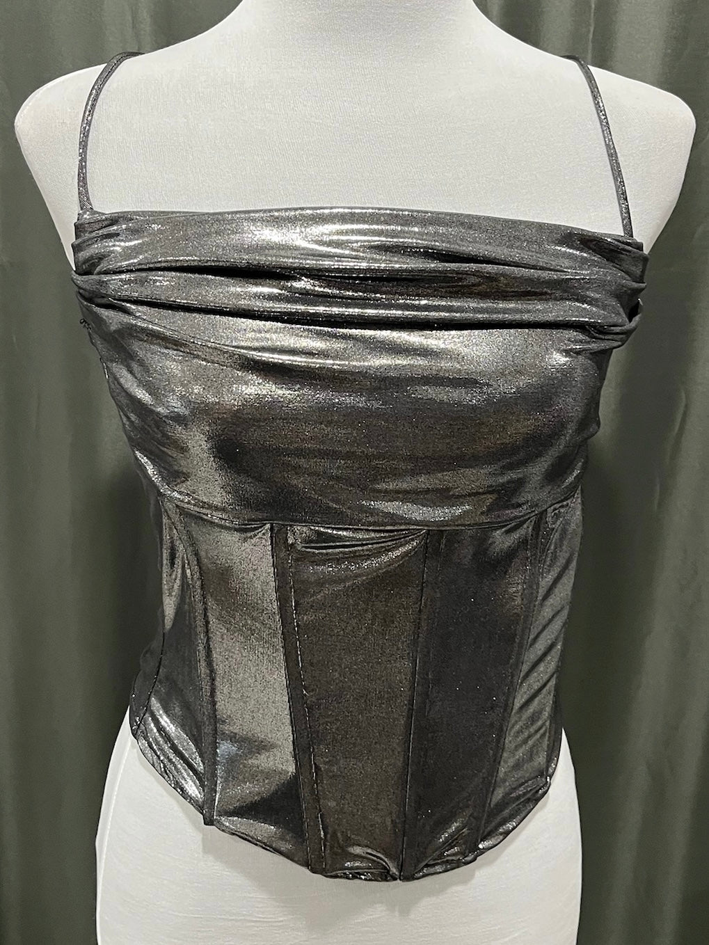 Shiny Grey Tank Top image 0