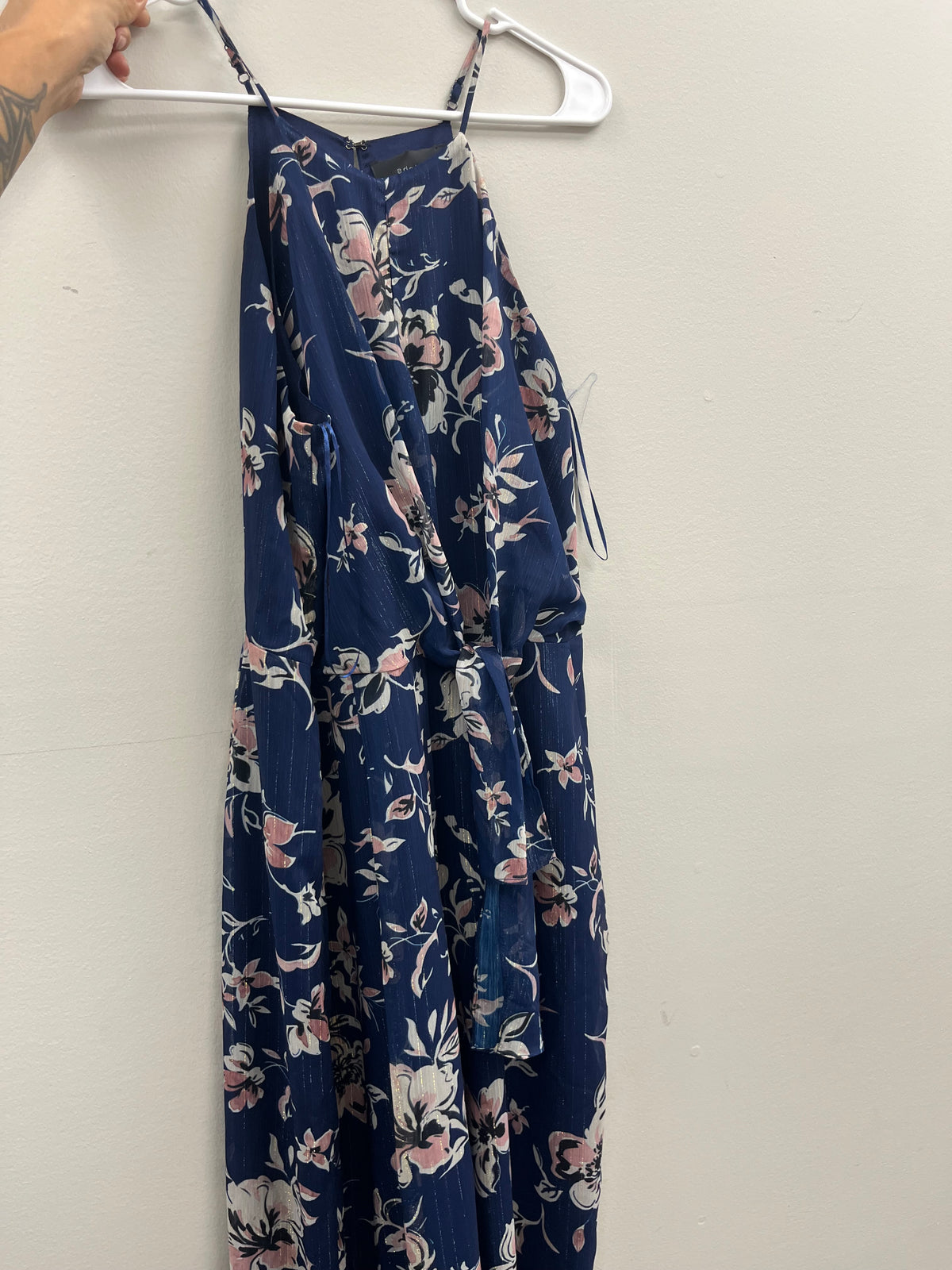 Used Women’s Blue Floral Jumpsuit