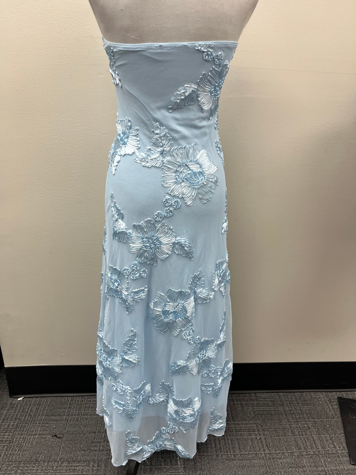 New Women’s Blue Floral Tube Dress