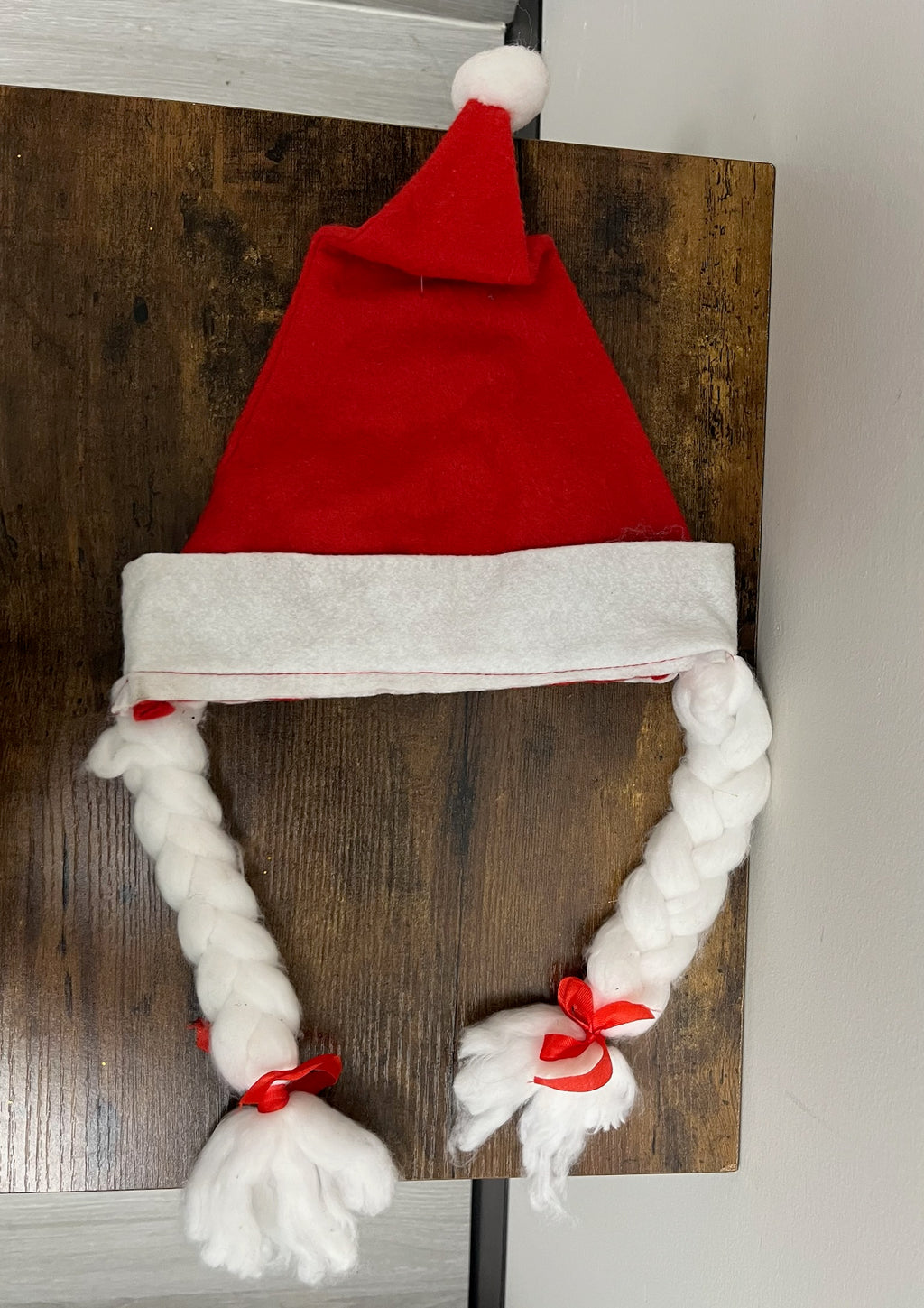 Christmas Hat With Pigtails