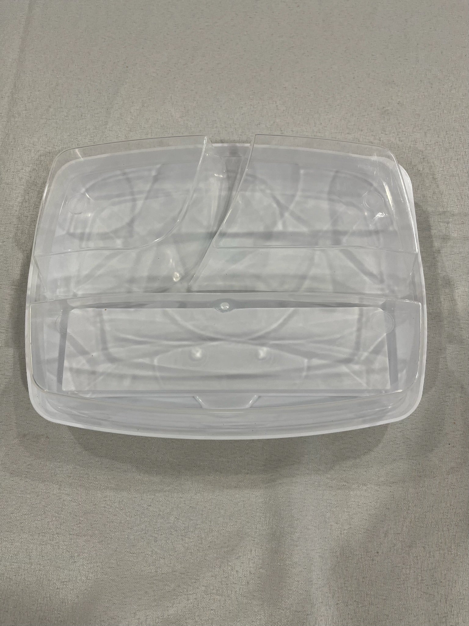 Plastic Food Container With Lid & Utensils image 1