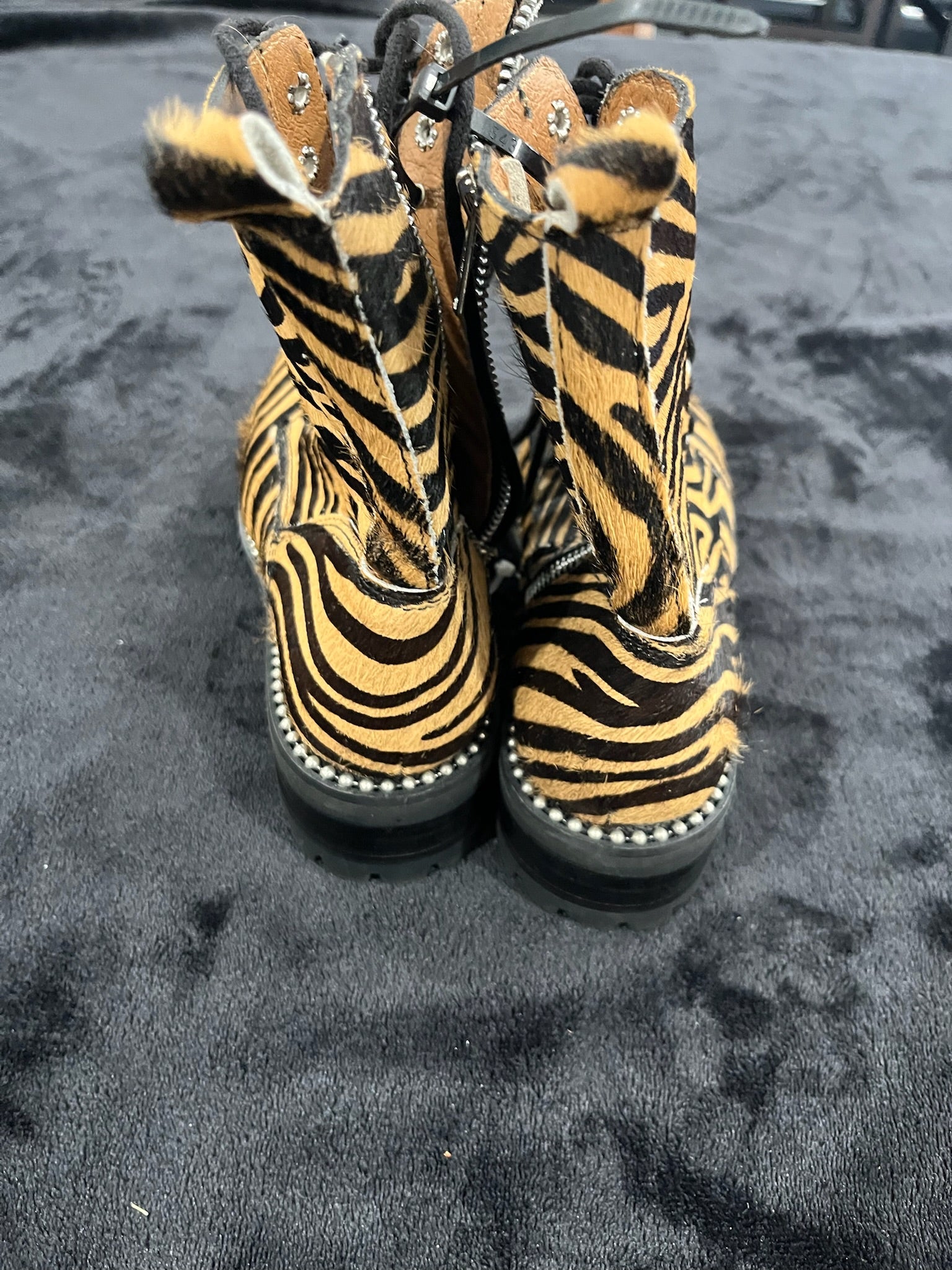 Women’s Tiger Print Jax Studded Combat Boots image 3