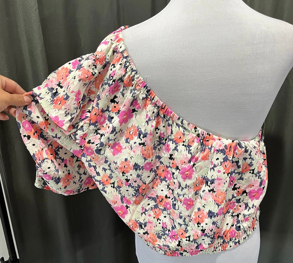 Off The Shoulder Floral Shirt image 2