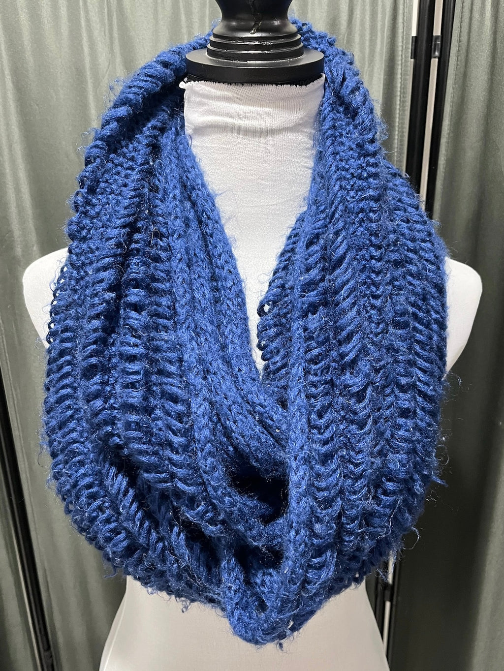 Knitted Blue Scarf image 1