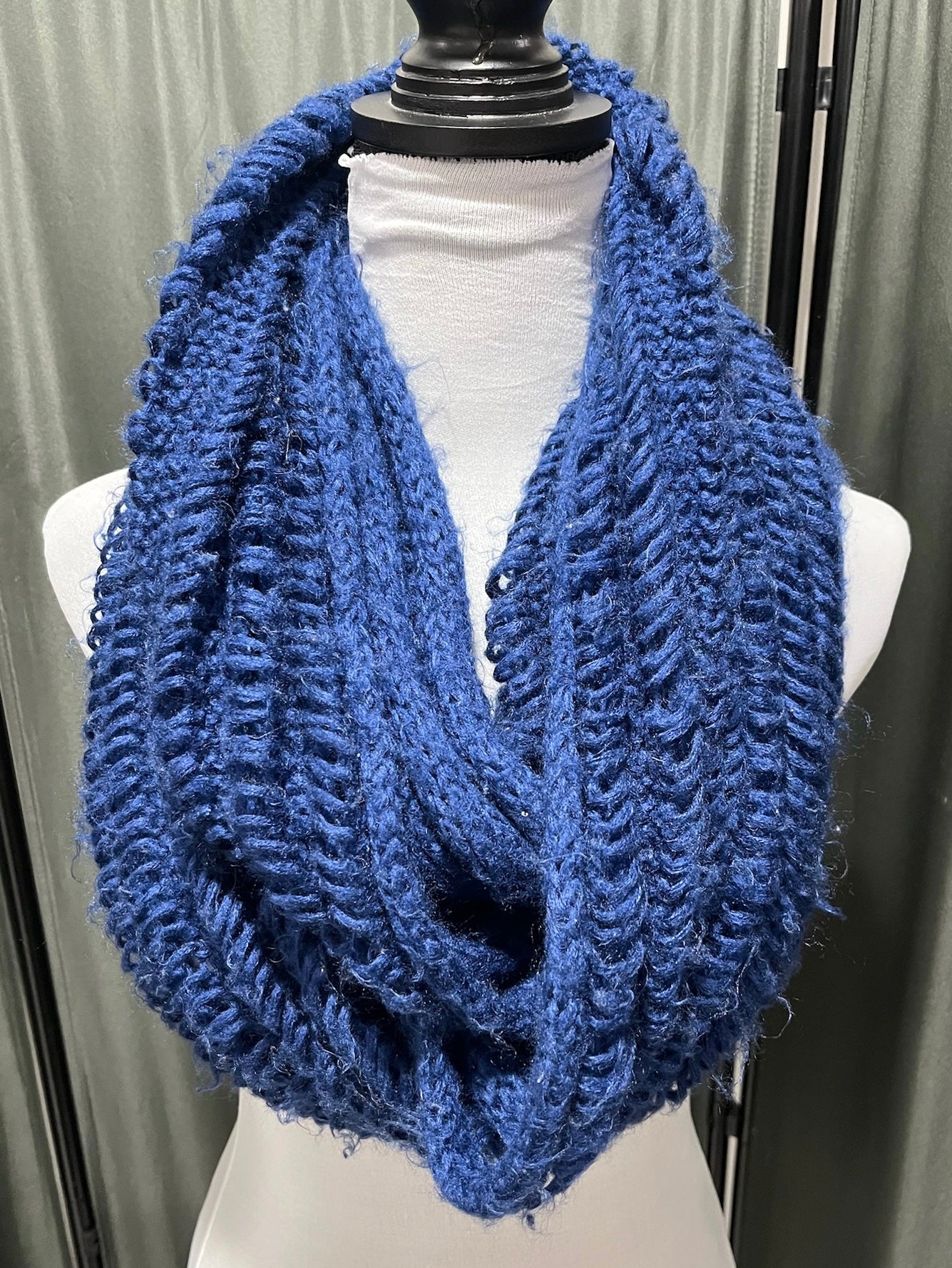Knitted Blue Scarf image 1