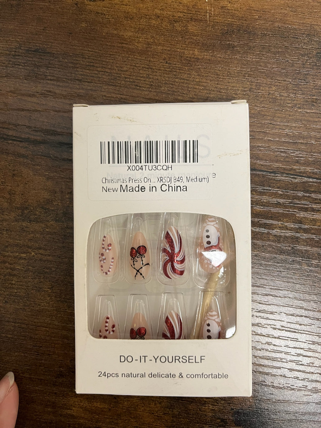 New Christmas Red Nail Set