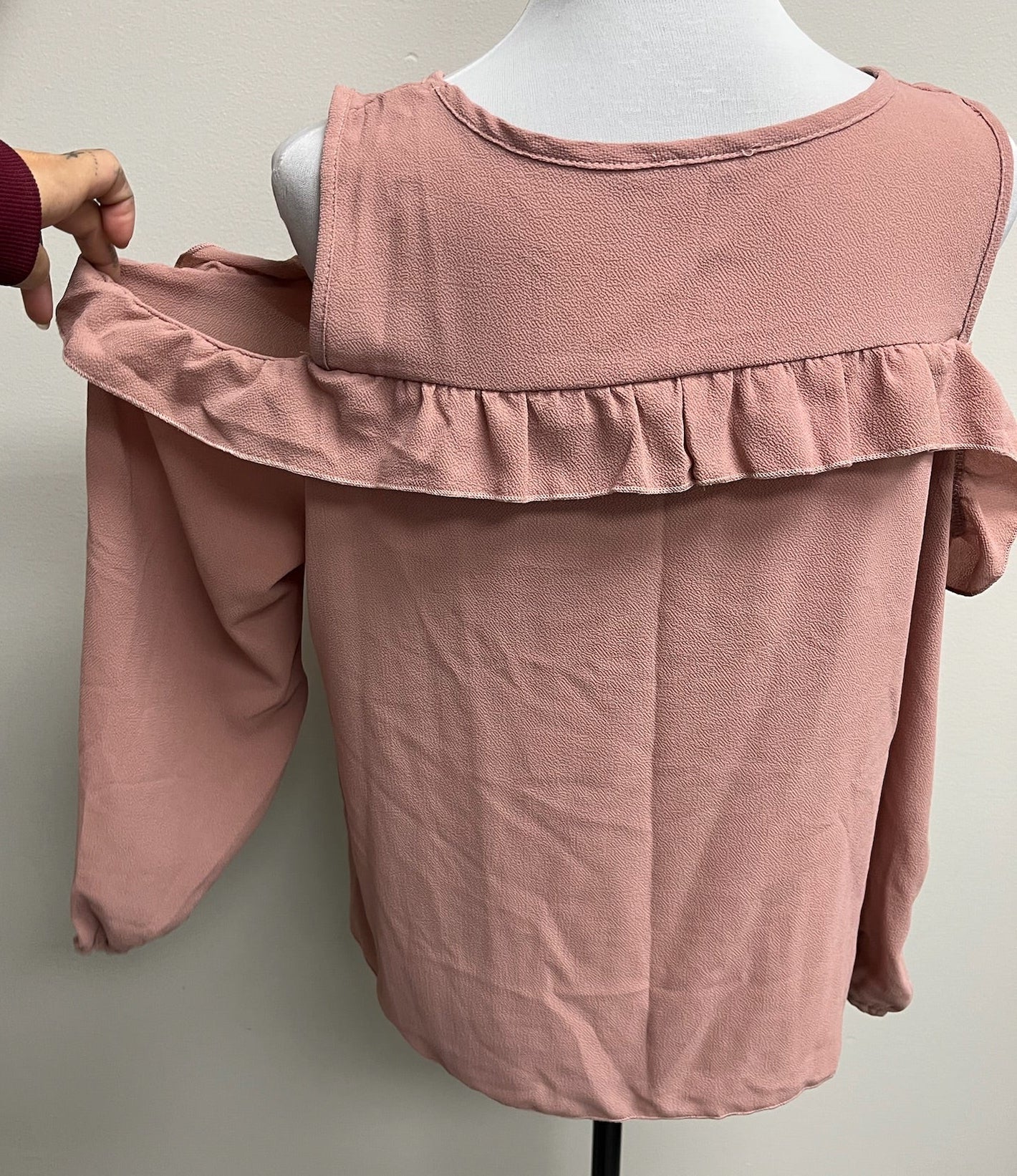 Used Women’s Pink Peek A Boo Long Sleeve Top
