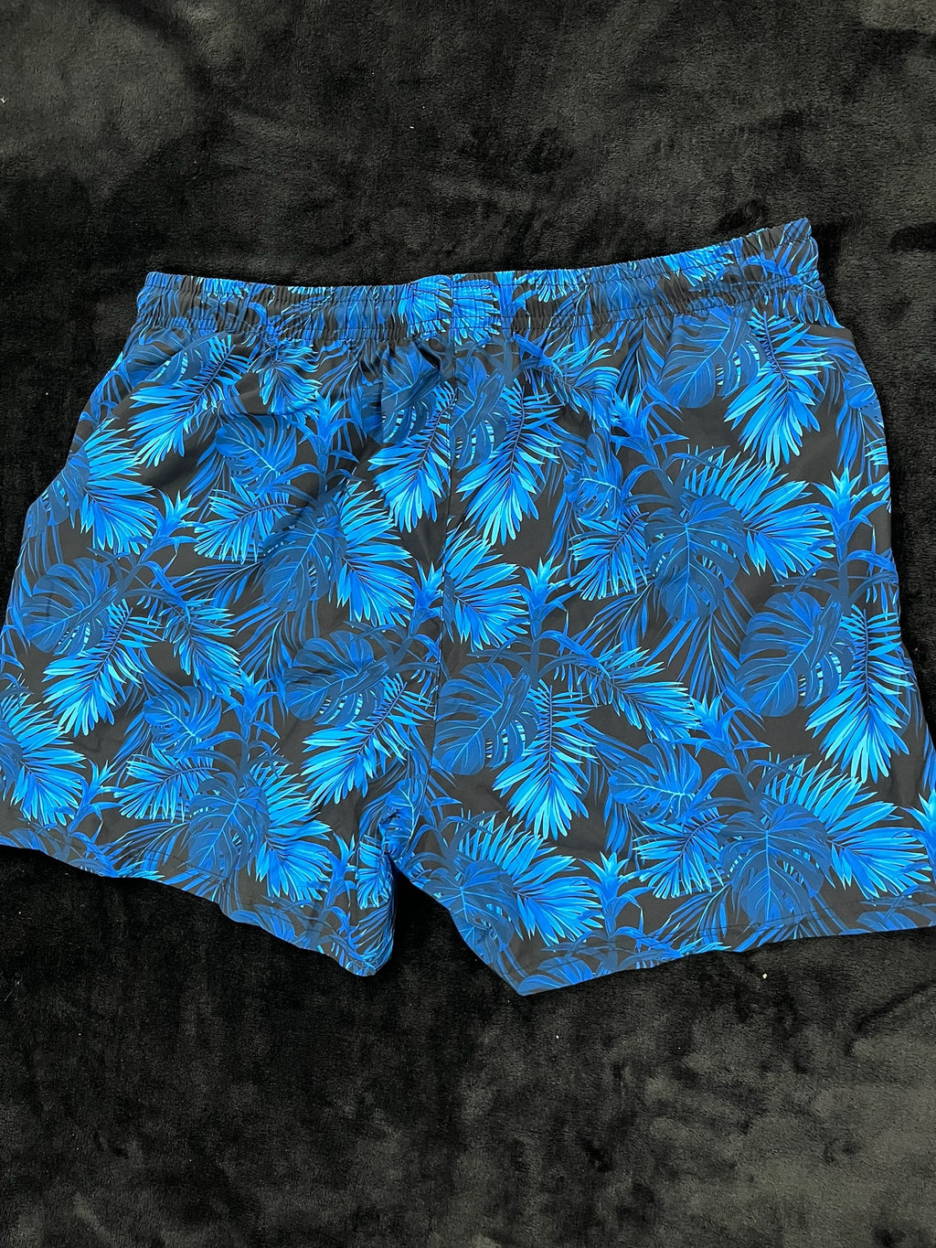 Men’s Blue Floral Swim Trunks image 2
