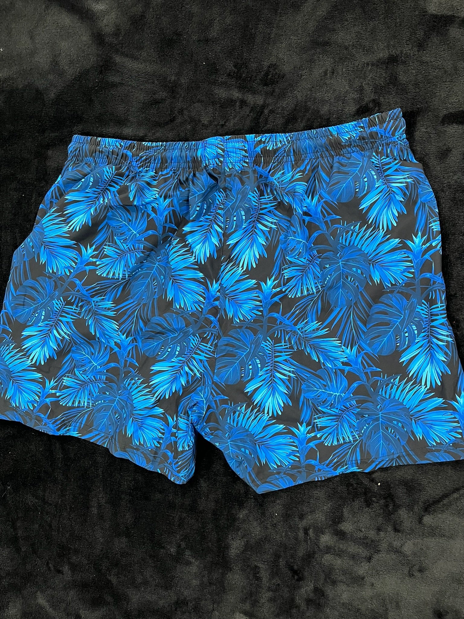Men’s Blue Floral Swim Trunks image 2