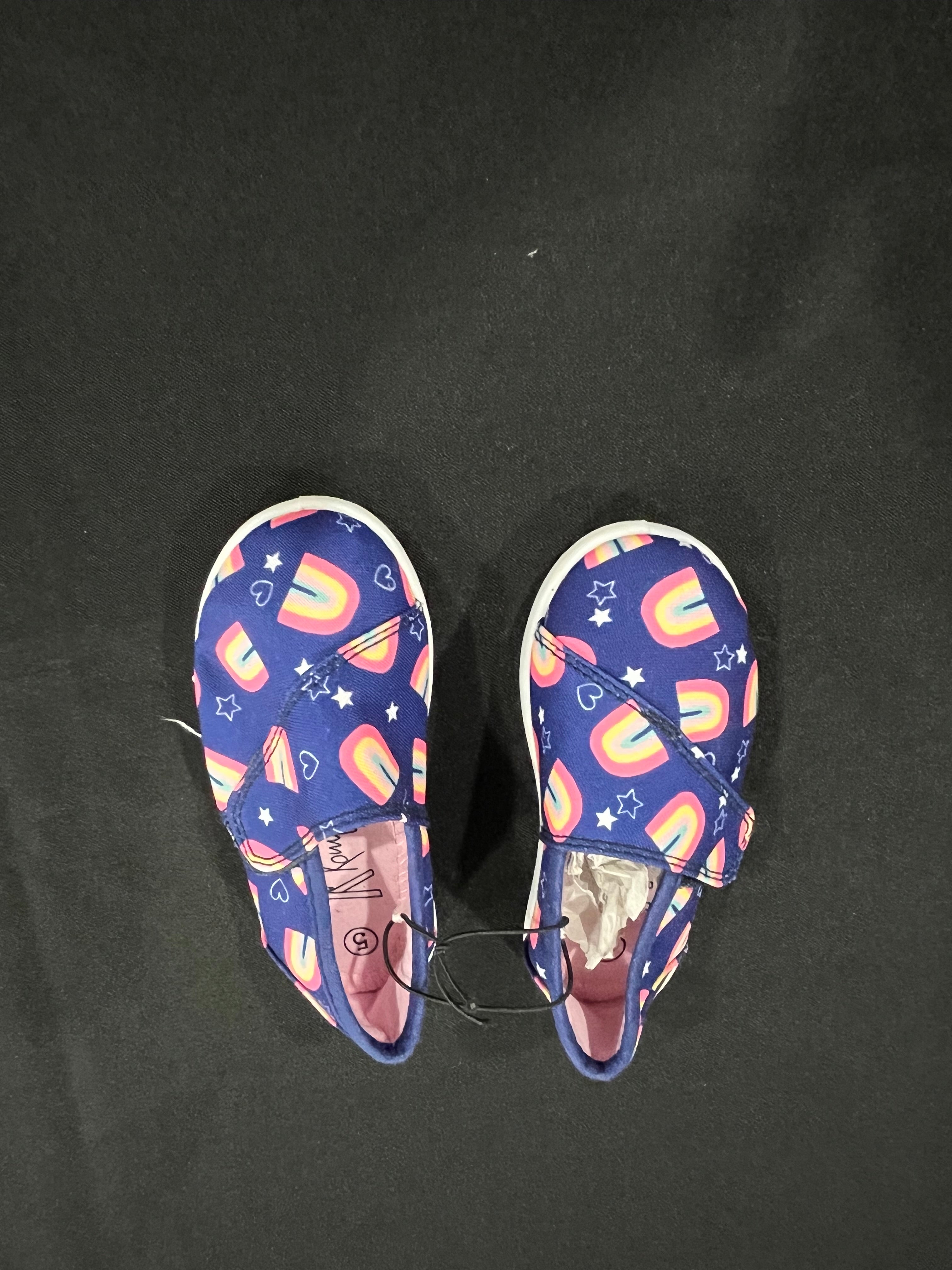 Purple Rainbow Slip On Shoes image 3