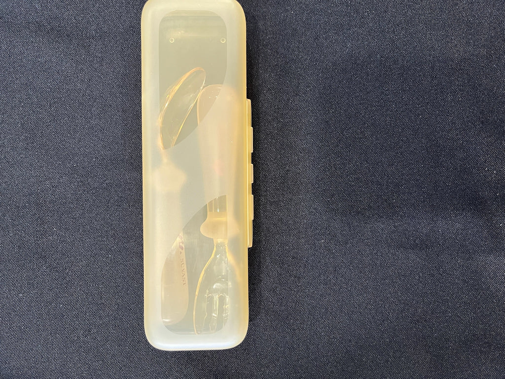 Two Piece Toddler Fork & Spoon With Travel Case