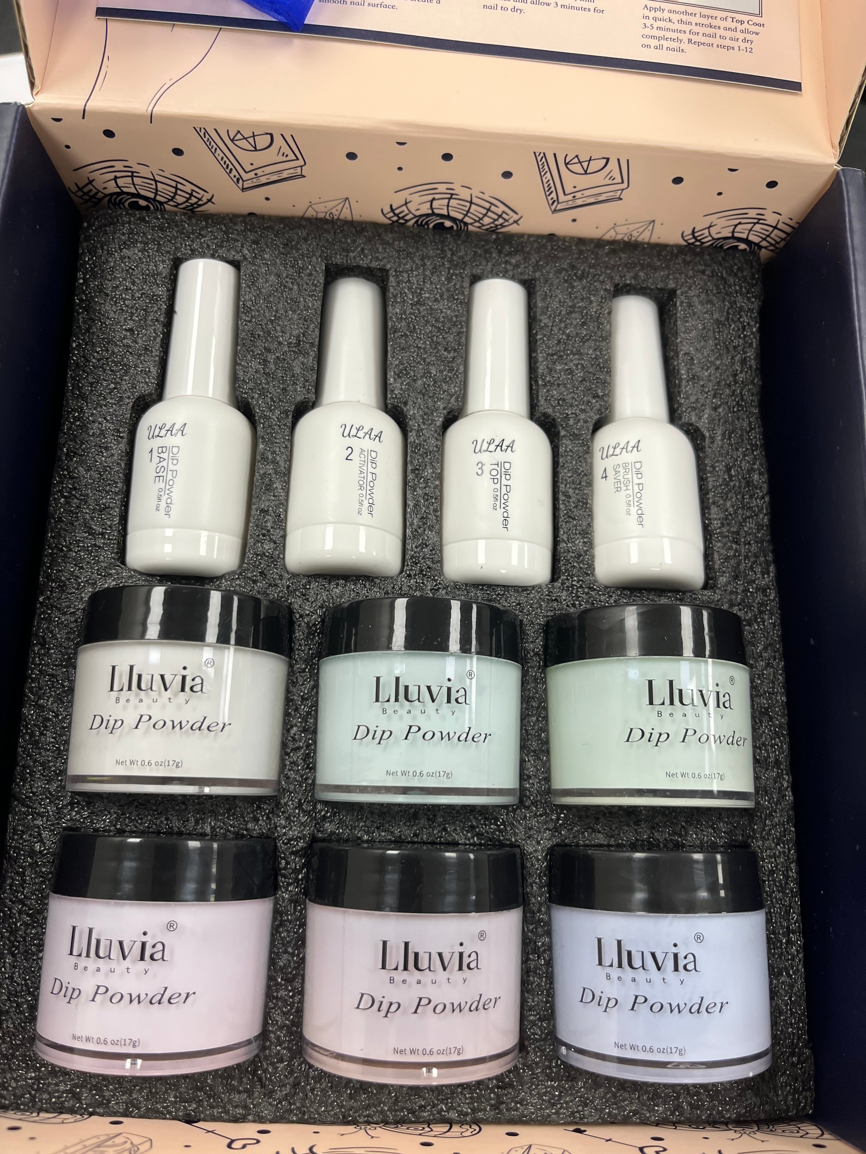 New 6 Dip Colored Powder Gel Nail Sets