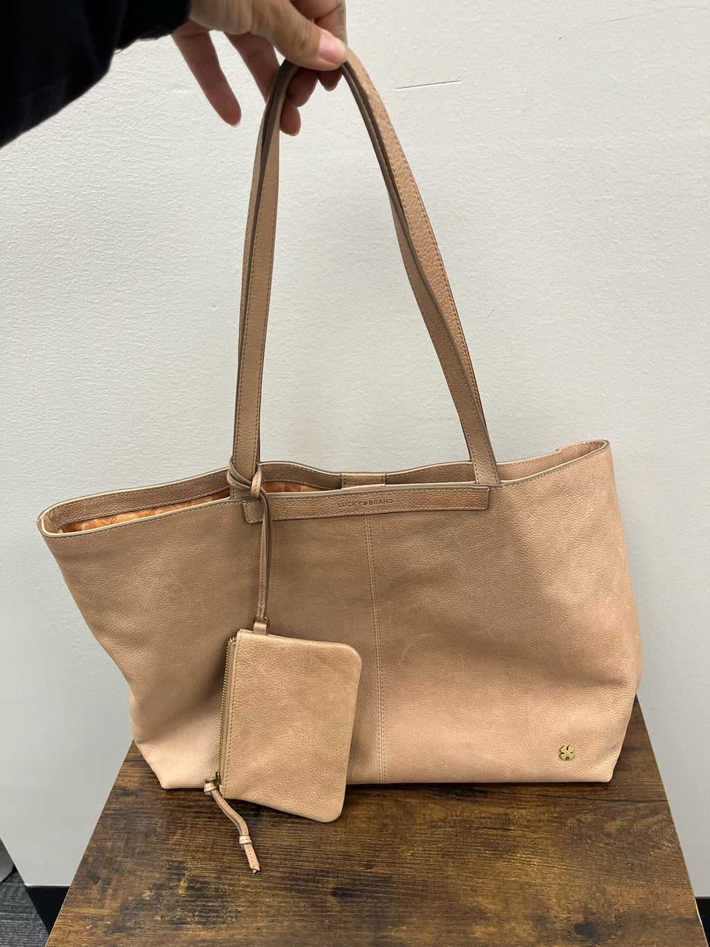 Used Two Piece Beige Tan Purse & Wallet Set