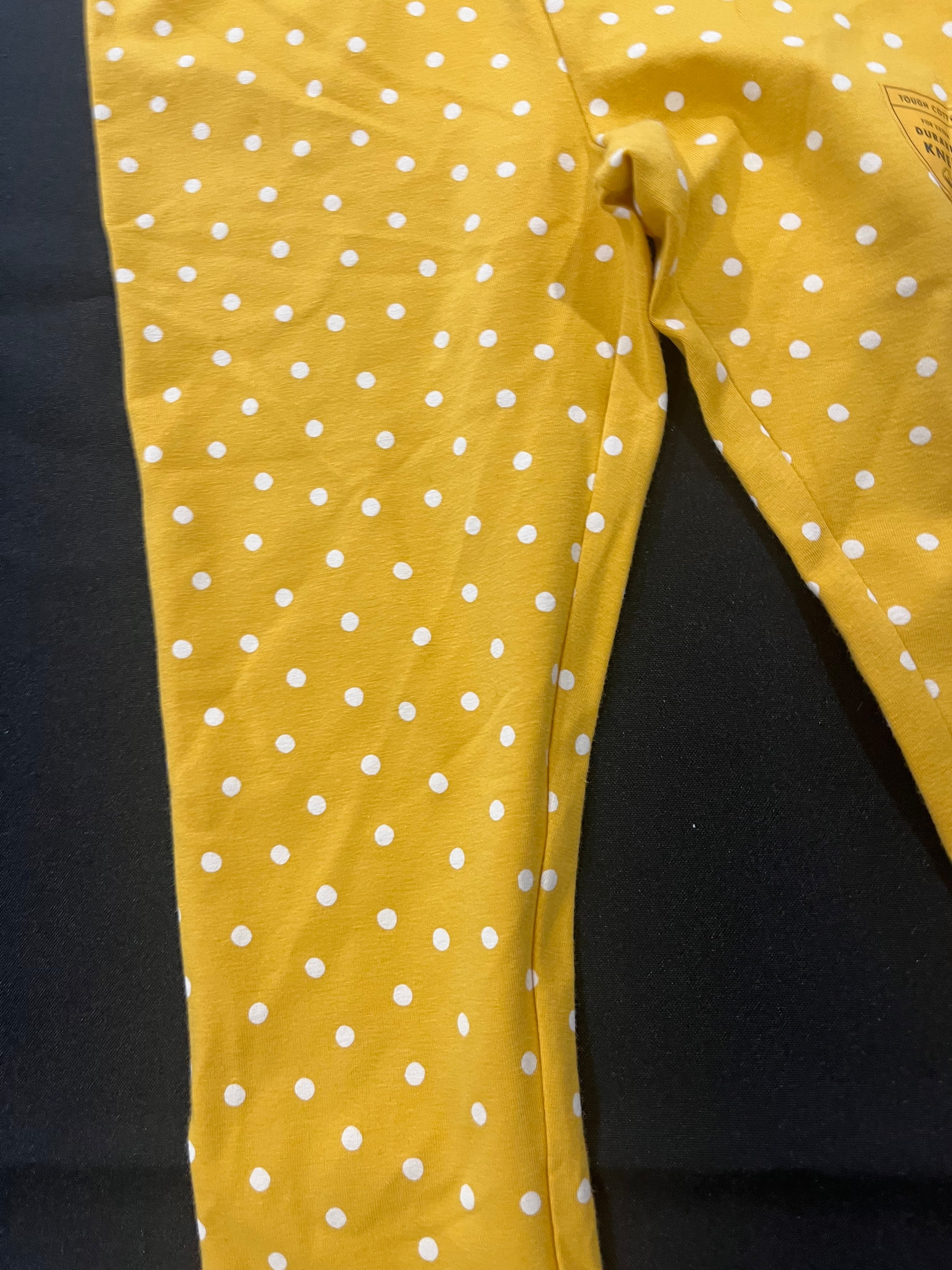 Yellow Polka Dot Leggings image 2
