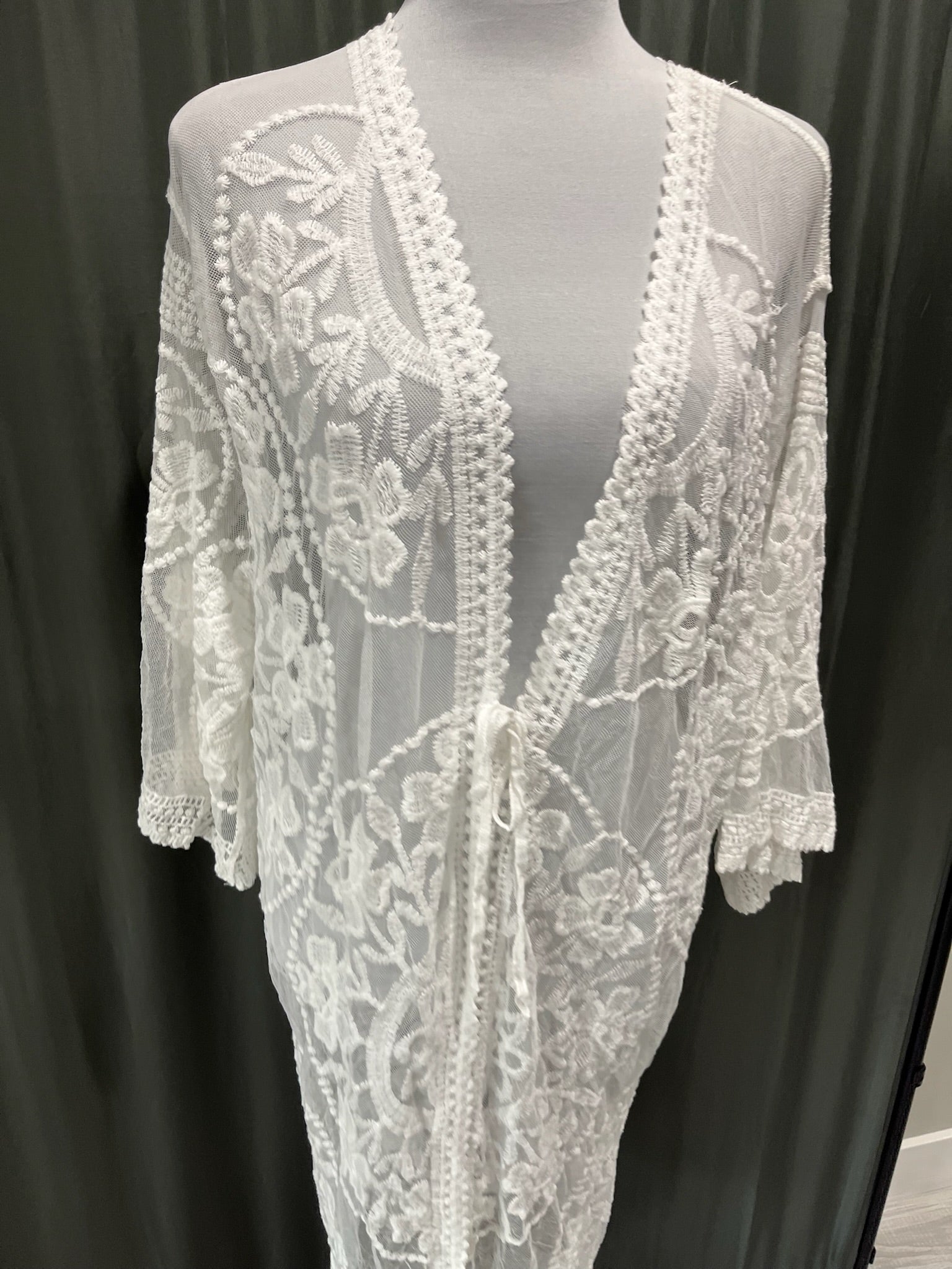 Women’s White Lace Cardigan  image 1