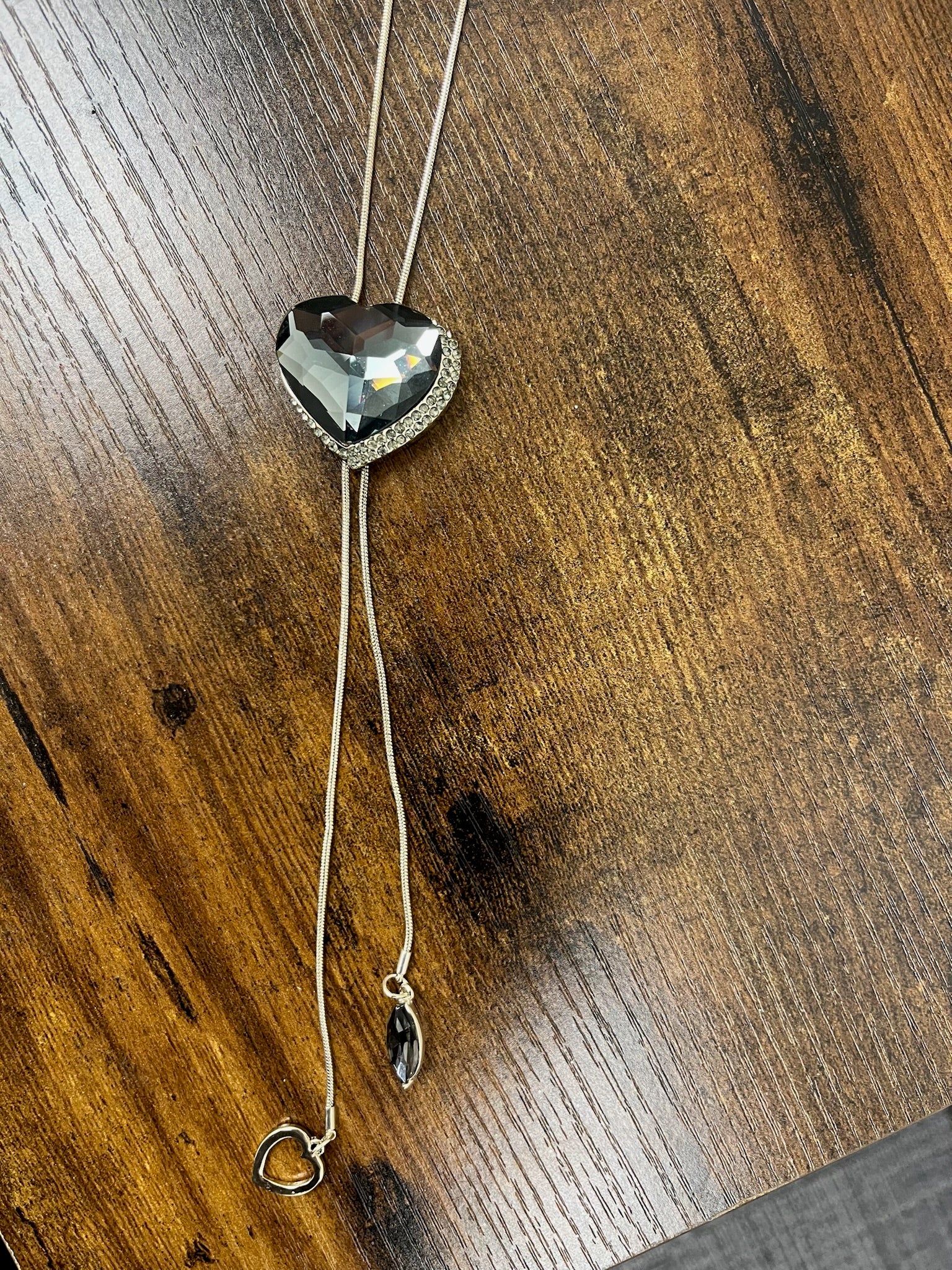 Used Black Heart Necklace