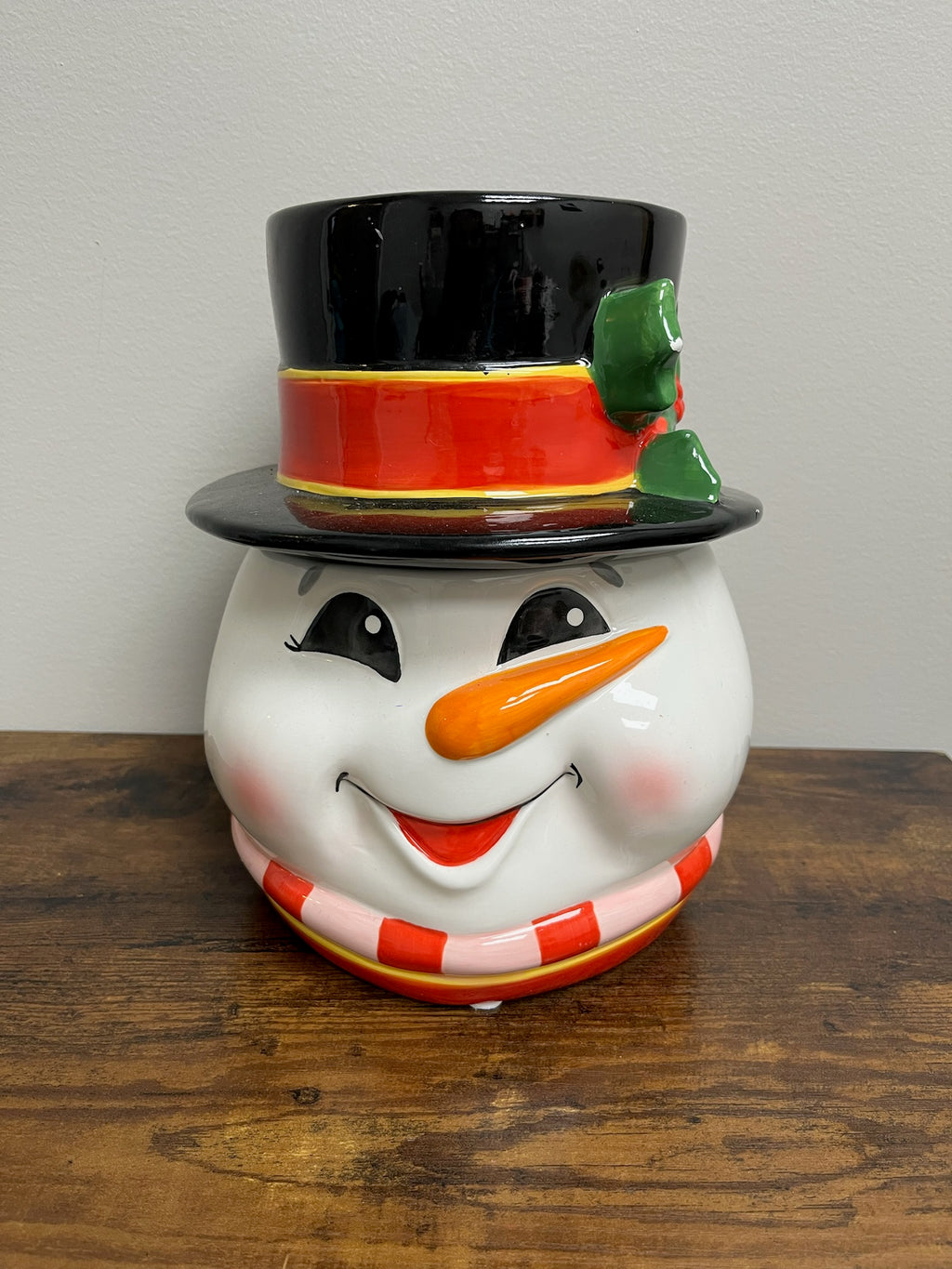 Ceramic Christmas Snowman Cookie Jar