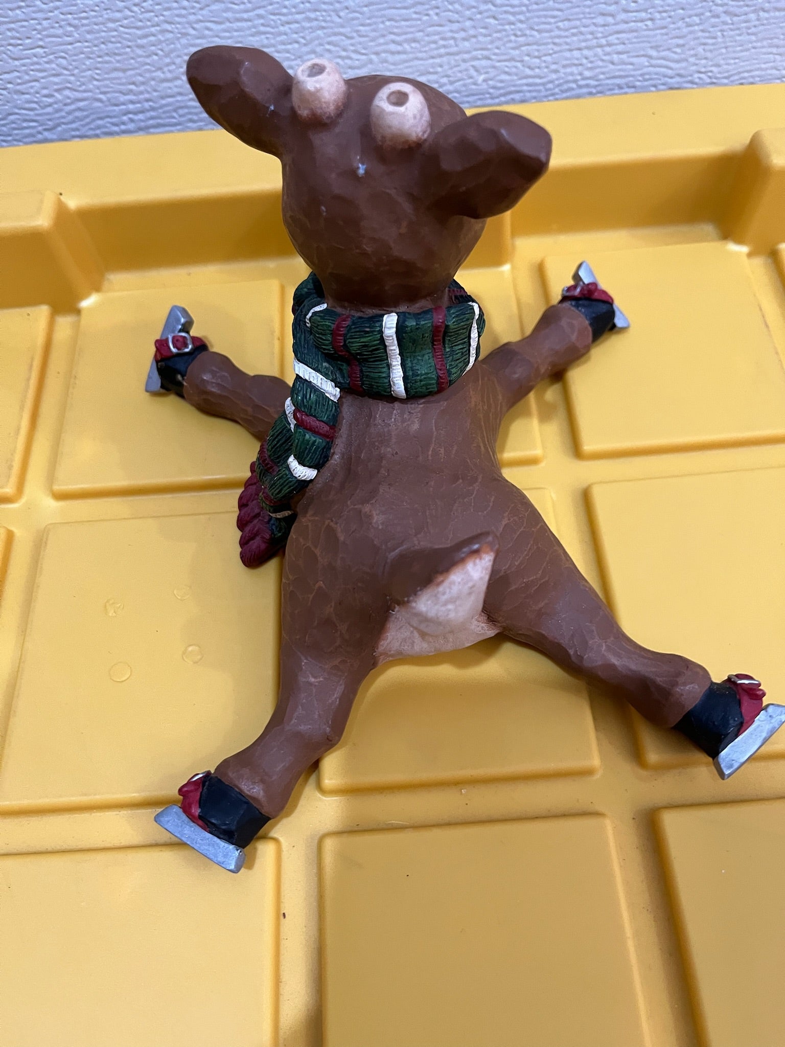 Vintage Skating Fallen Reindeer Christmas Figurine image 3