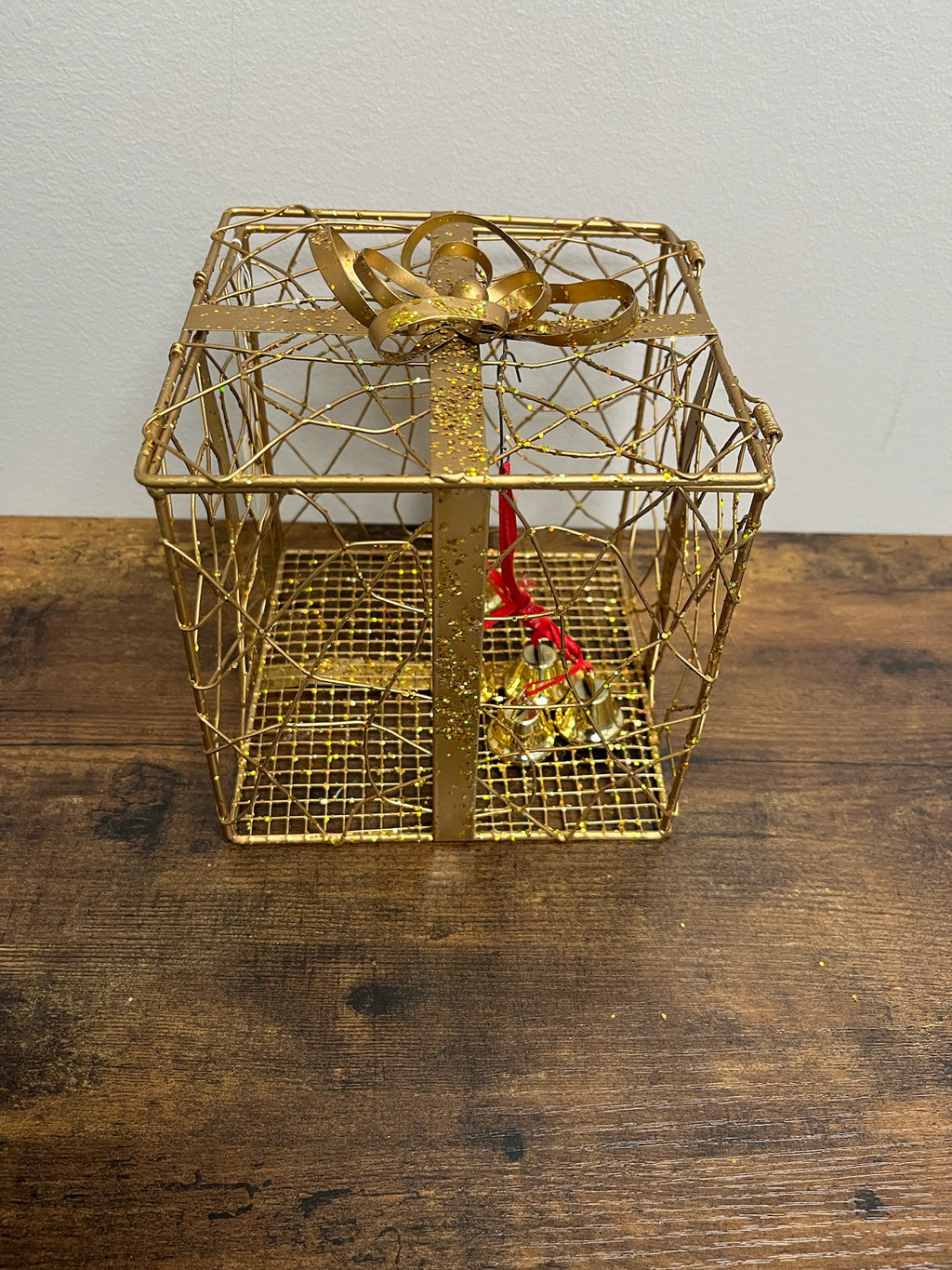 Gold Christmas Present/Gift Box Decoration