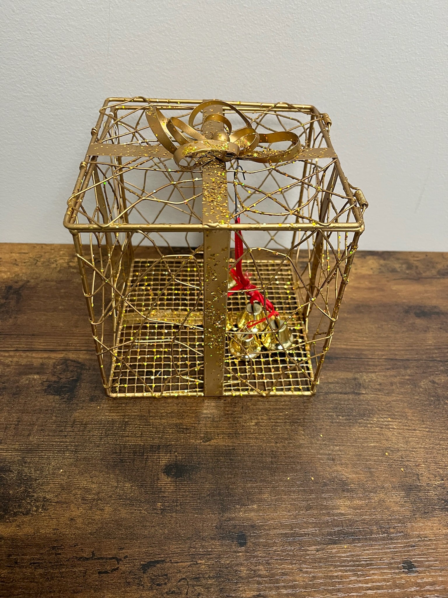 Gold Christmas Present/Gift Box Decoration