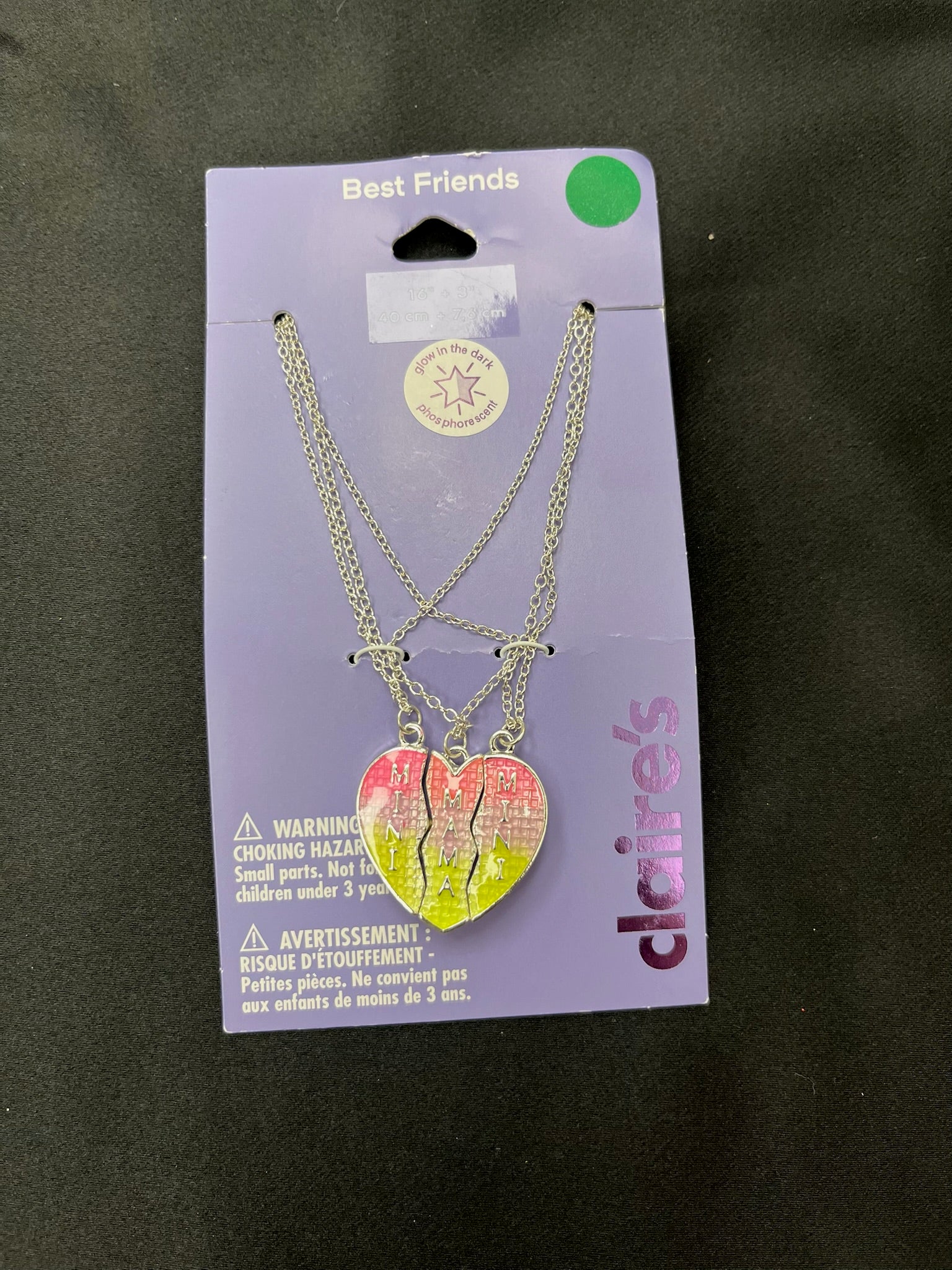 Three Piece Mommy & Mini Heart Necklace Set
