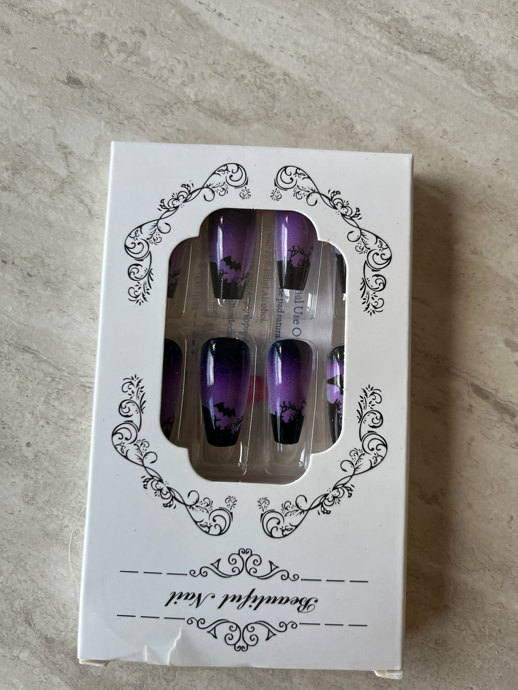 New Purple Halloween Nail Set