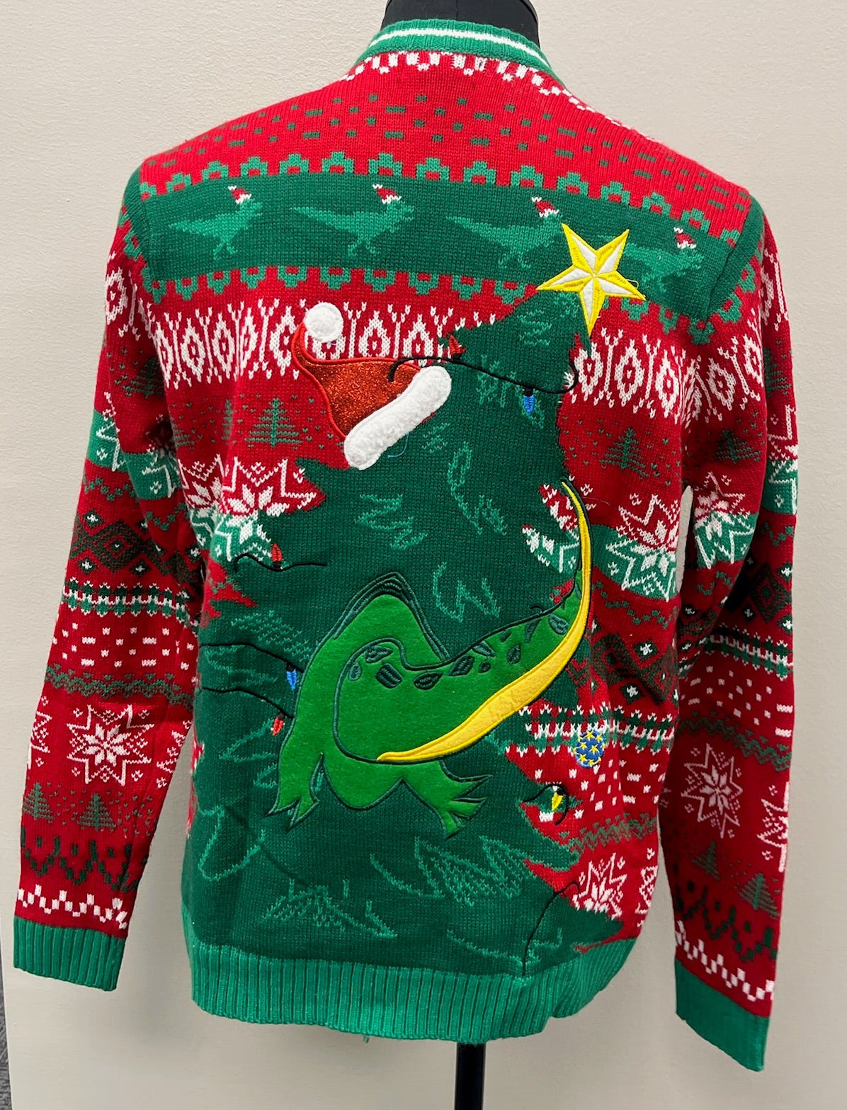 Unisex Adult T-Rex Christmas Sweater