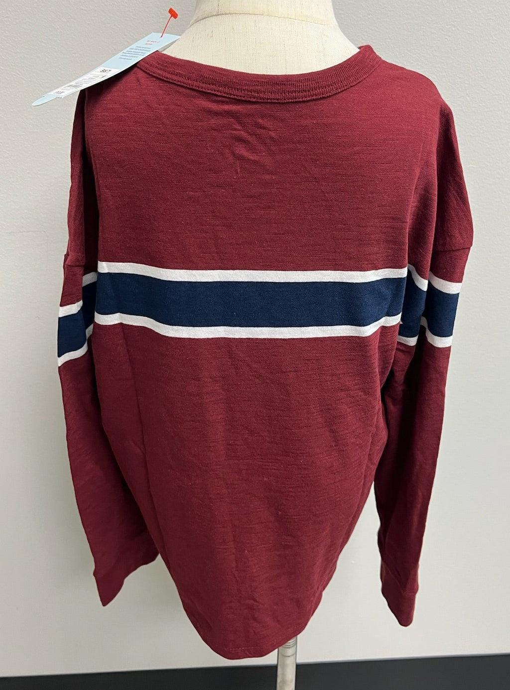Boys Burgundy Long Sleeve
