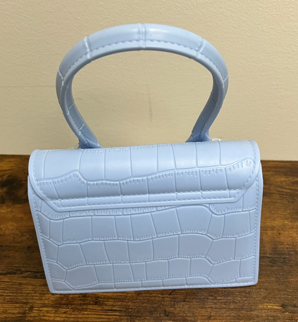 Mini Blue Bag With Chain