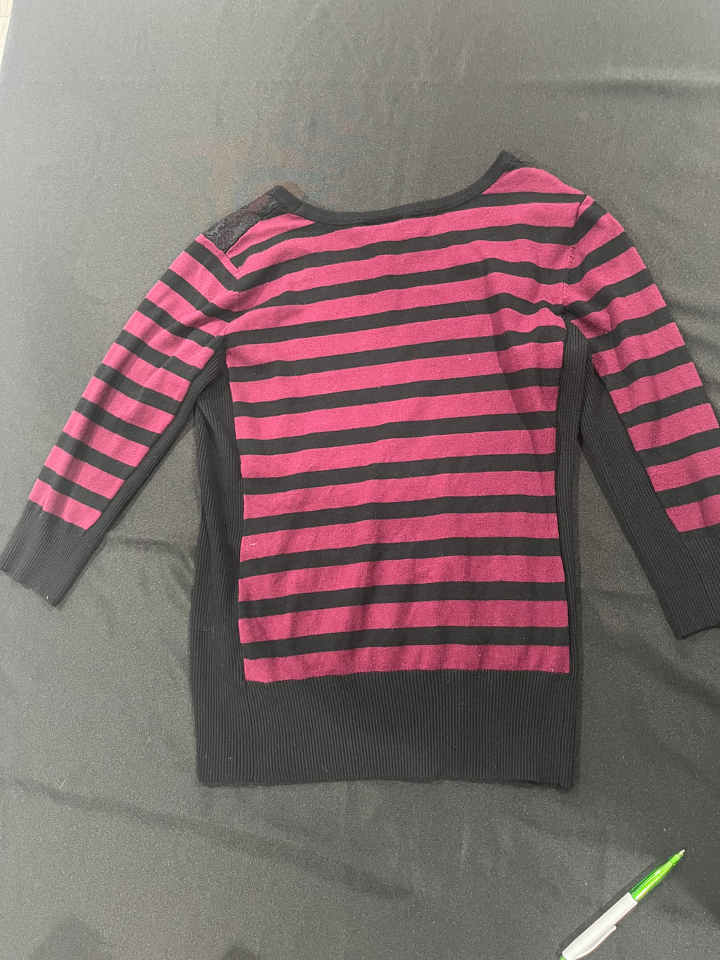 Burgundy Striped Long Sleeve image 2
