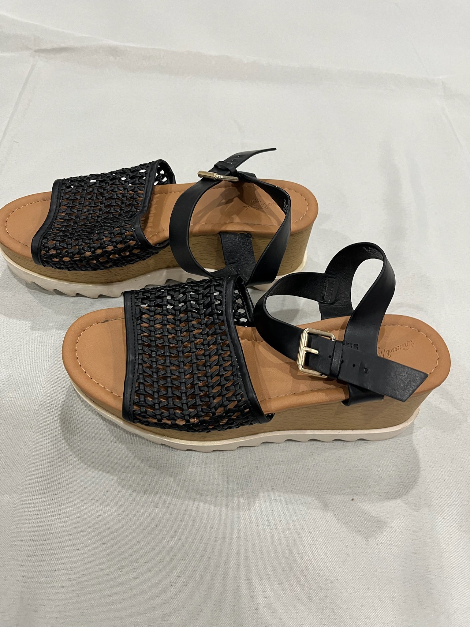 Women’s Black Sandal Wedges image 2