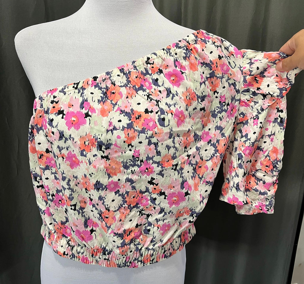 Off The Shoulder Floral Shirt image 1