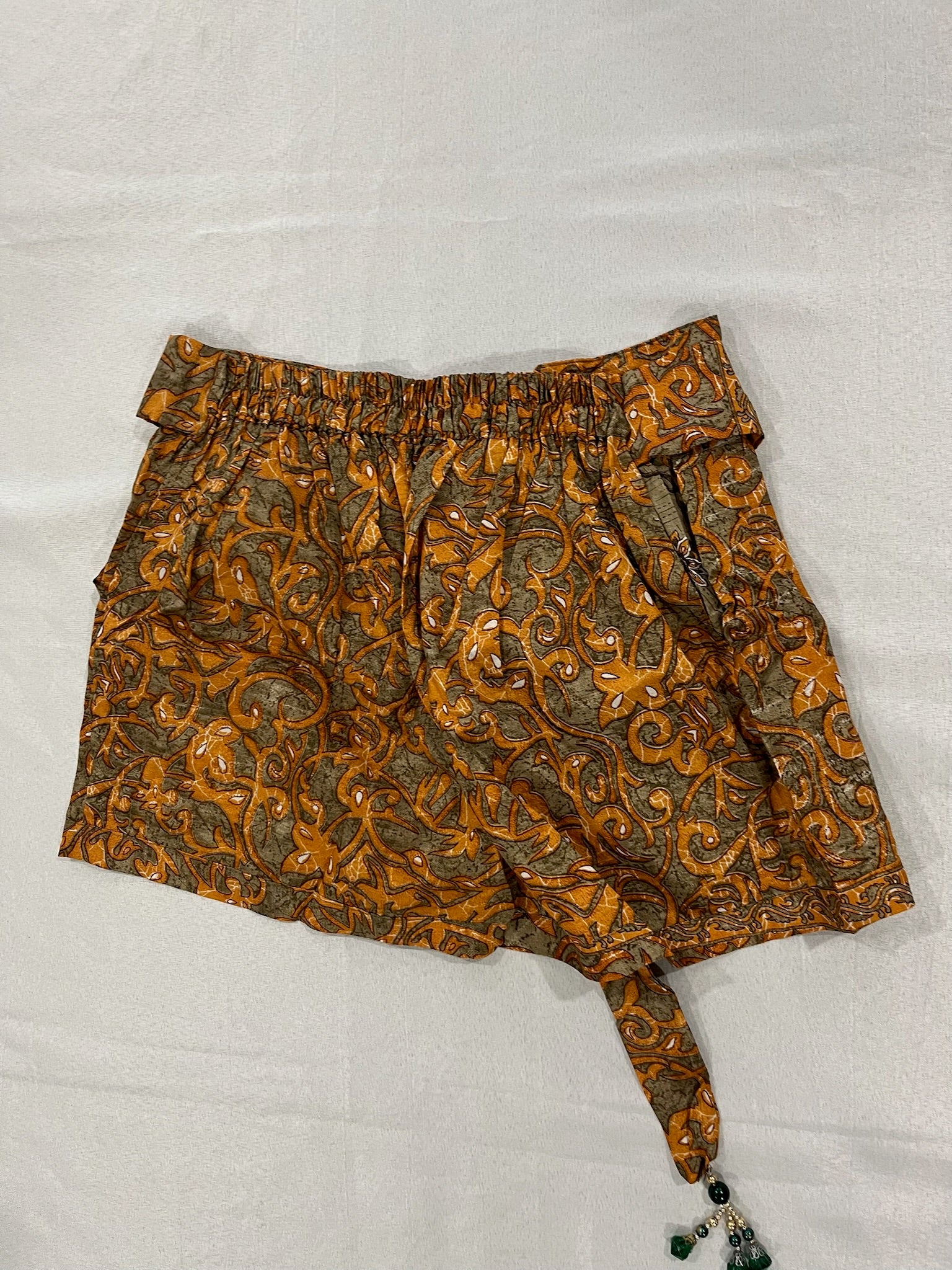 Women’s Shorts With Attached Beaded Waist Tie image 3