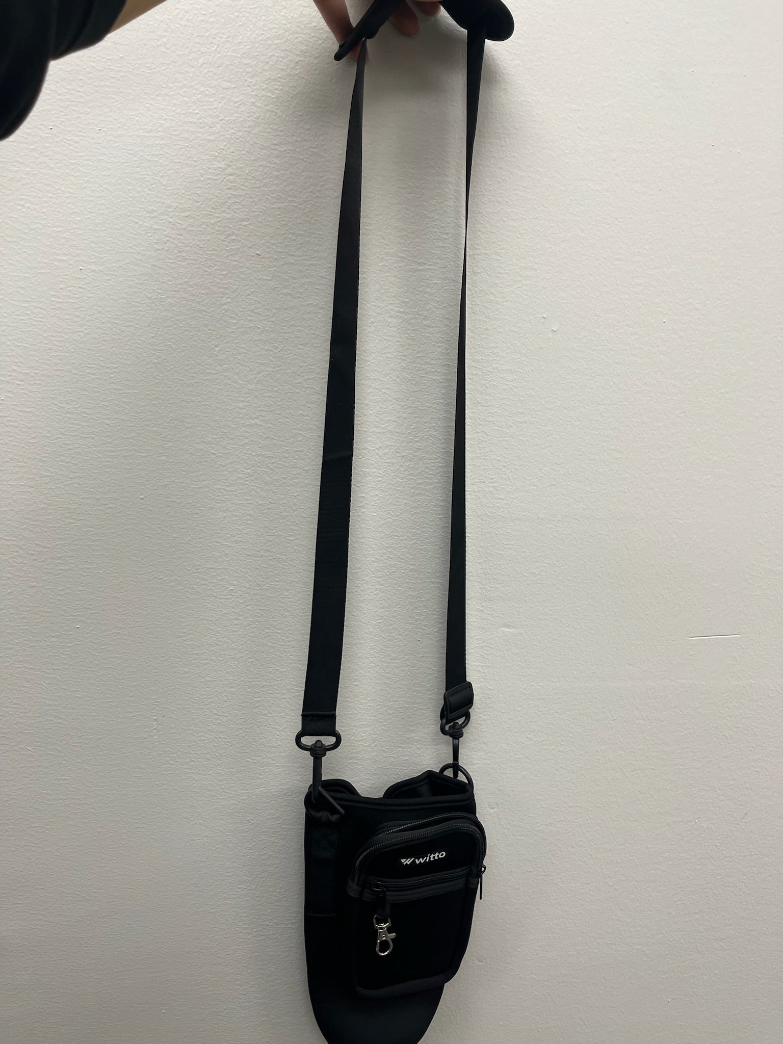 Black Water Bottle Crossbody Bag