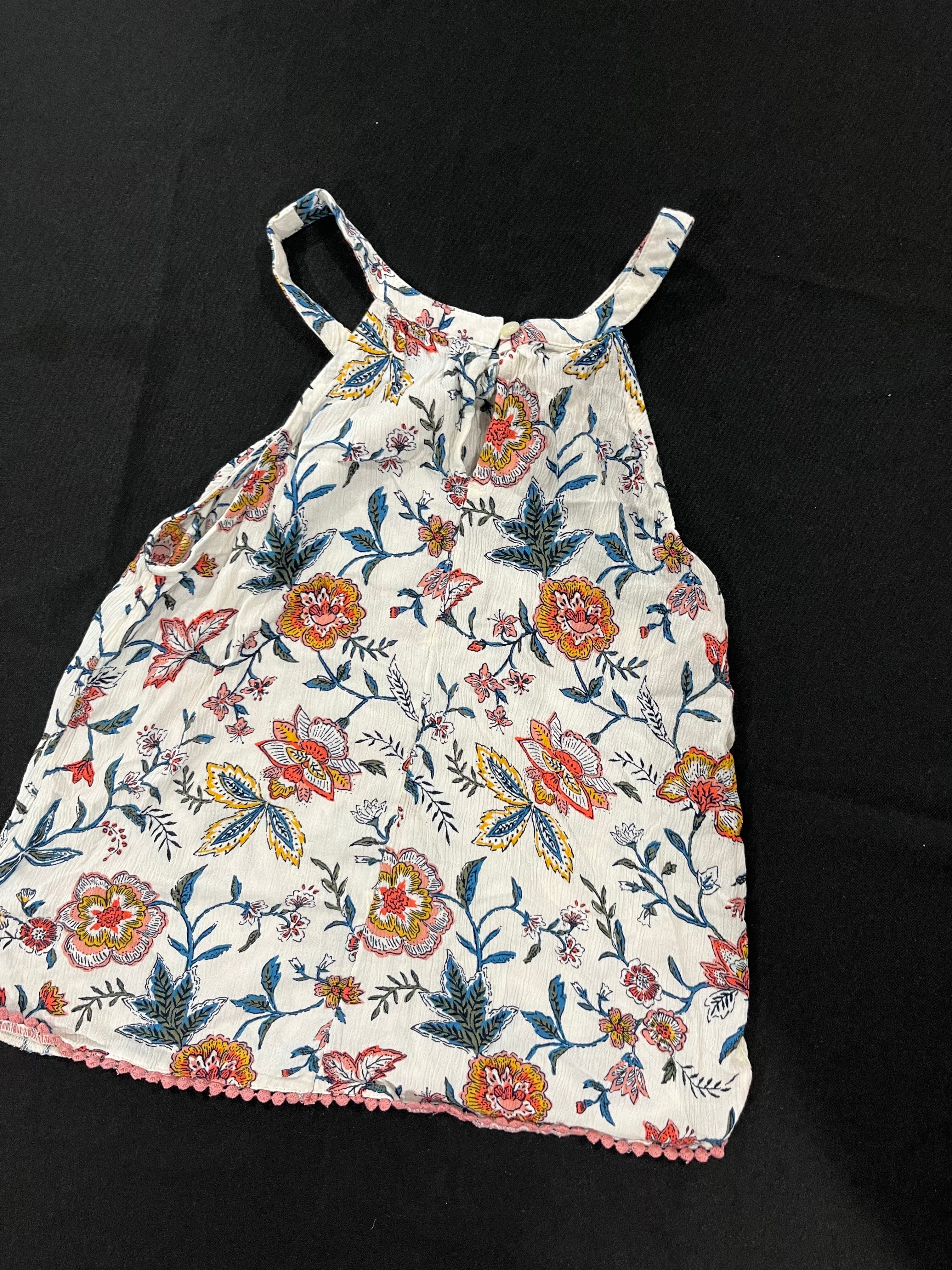 White Floral Tank Top image 2