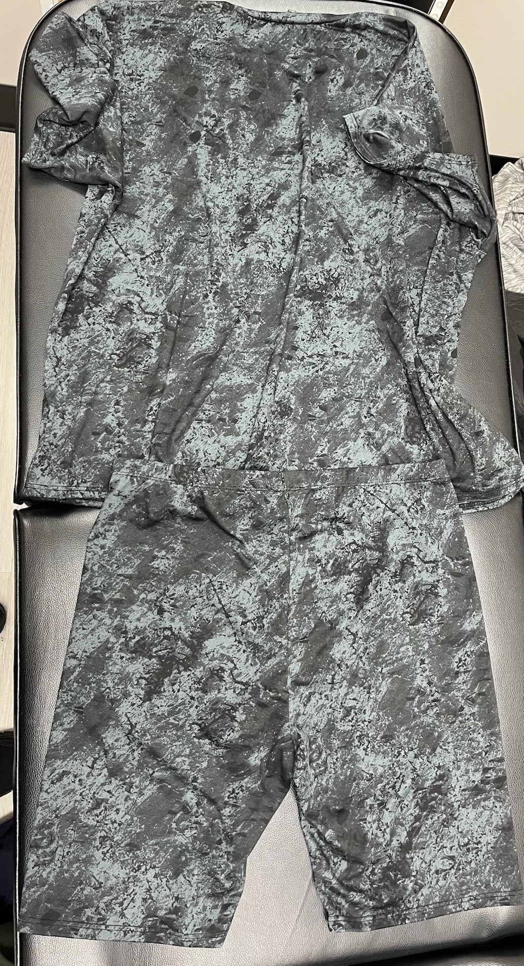 Women’s Grey Tie Dye Top & Shorts Set