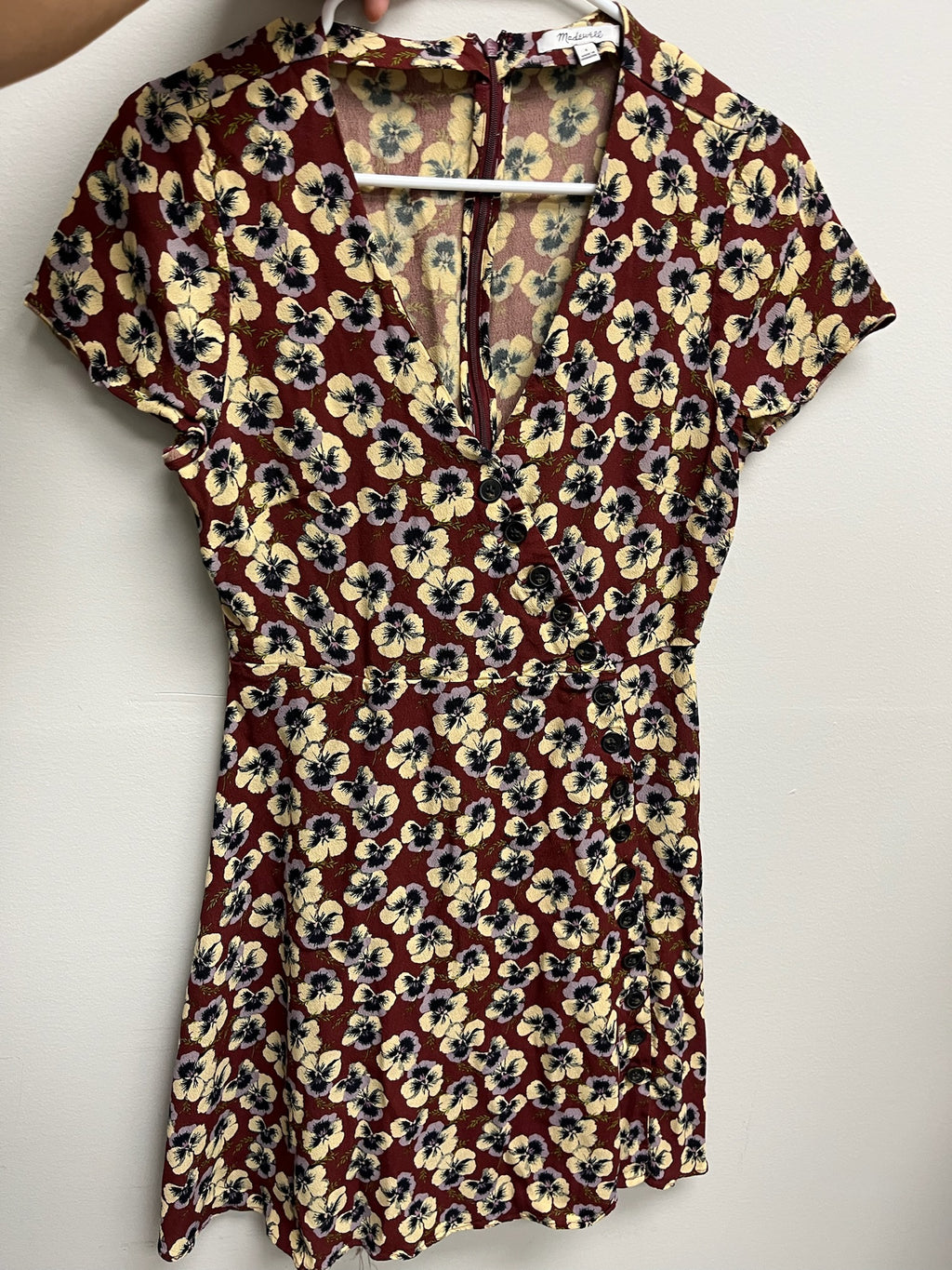 Used Women’s Burgundy Floral Dress