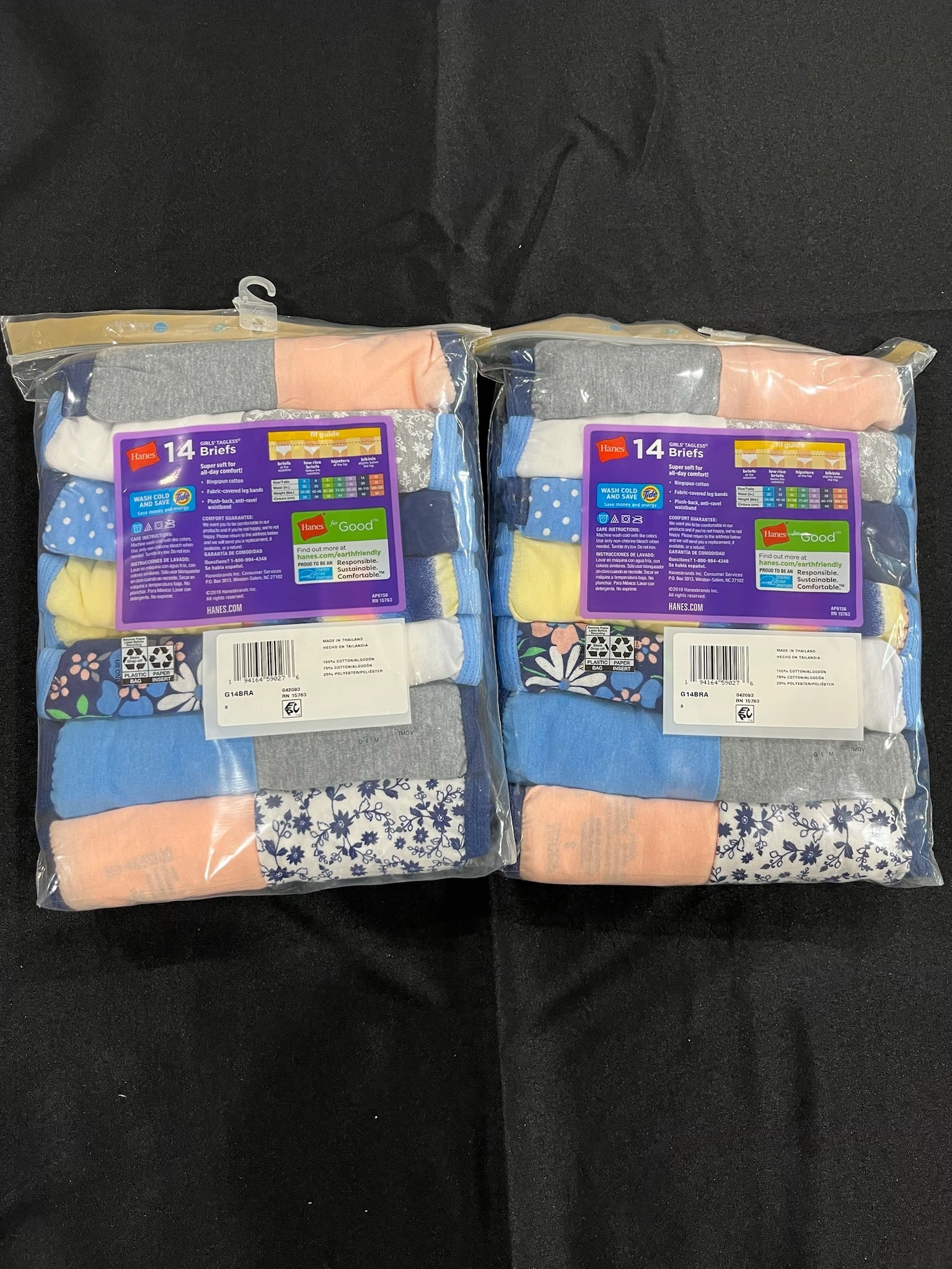 Girls Hanes 14 Pack Brief Underwear  image 2
