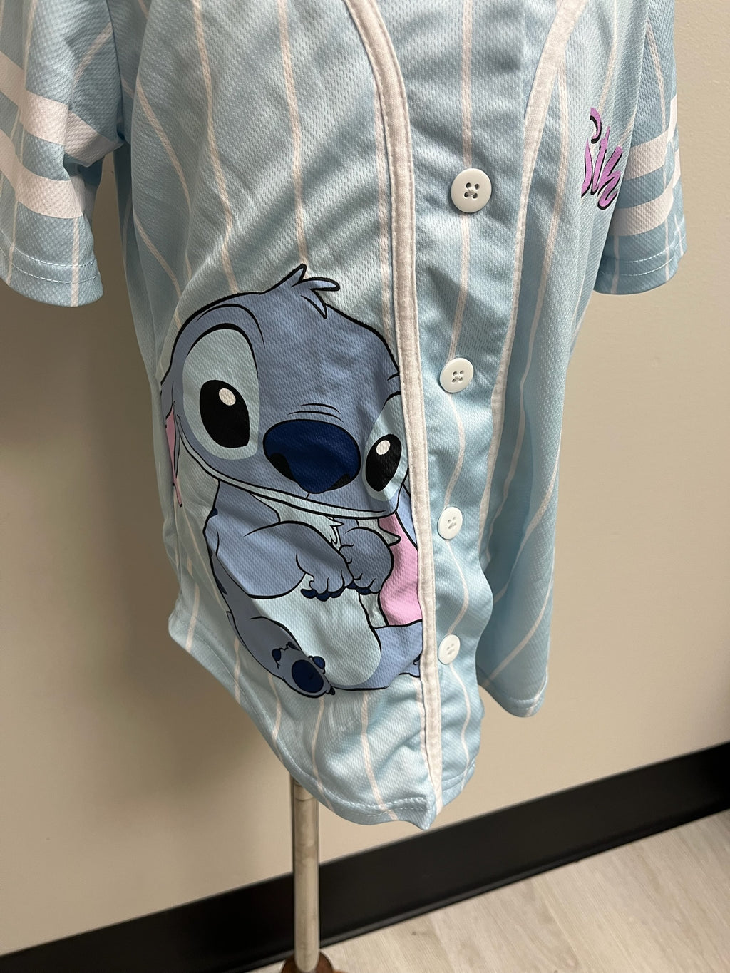 Girls Stitch Baseball Jersey Shirt