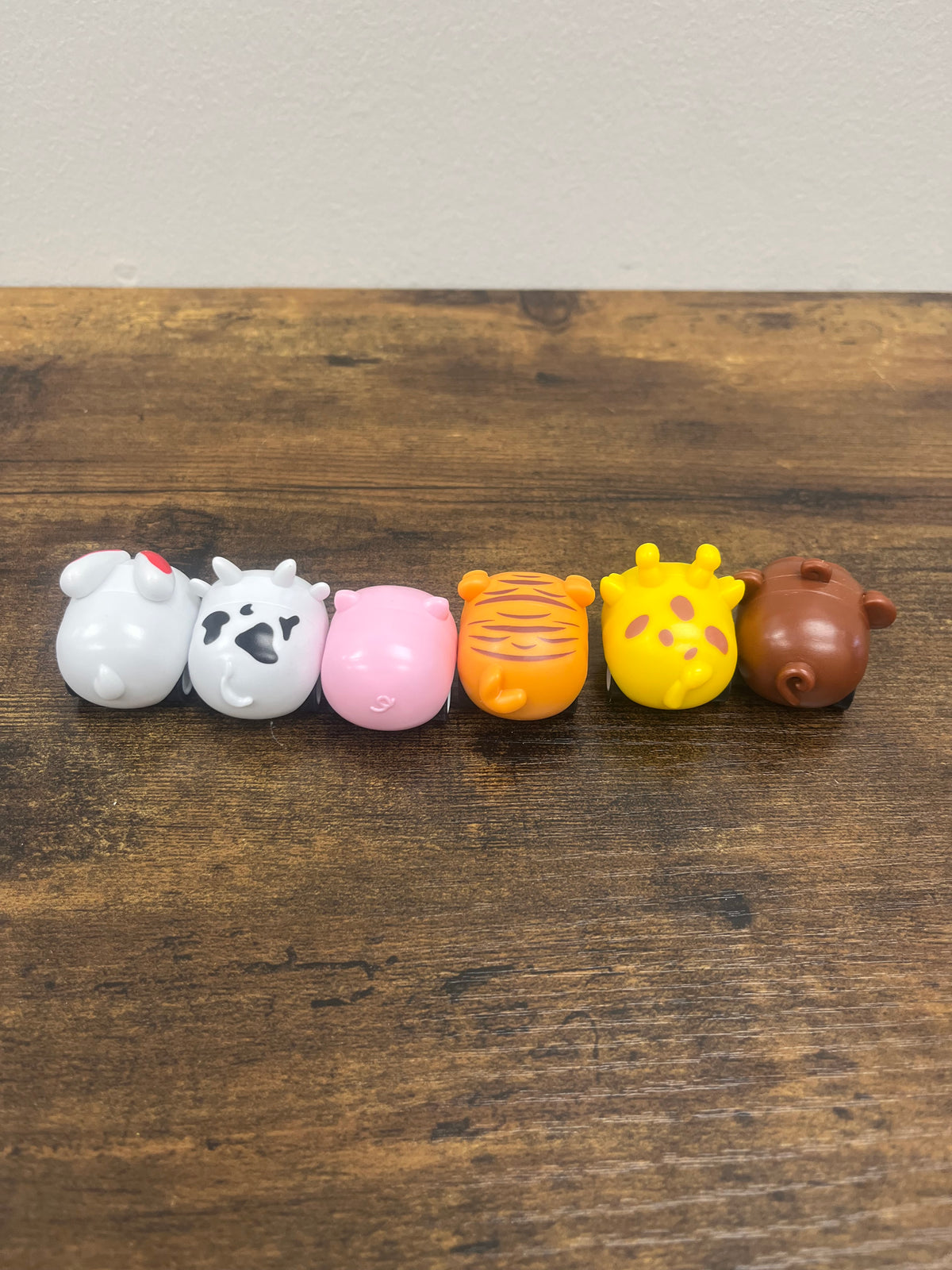 New 6 pack Mini Animals on Wheels