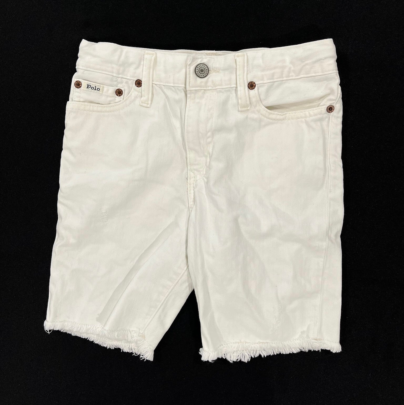 Boys White Jean Shorts image 0