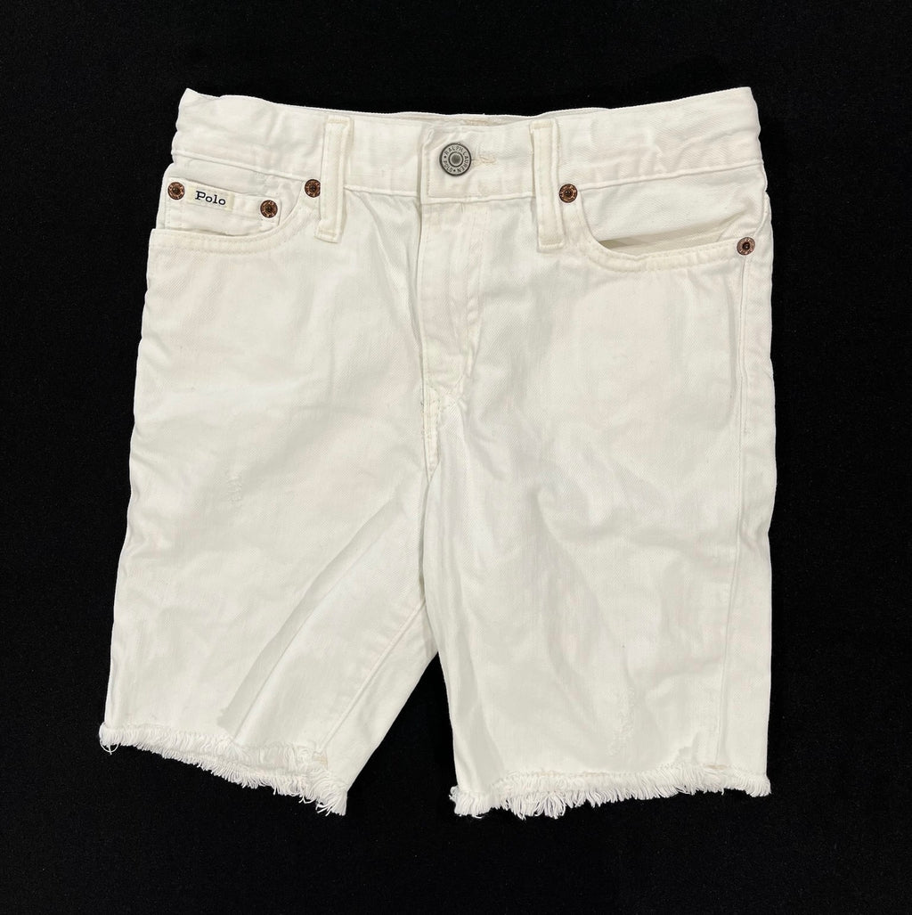 Boys White Jean Shorts image 0
