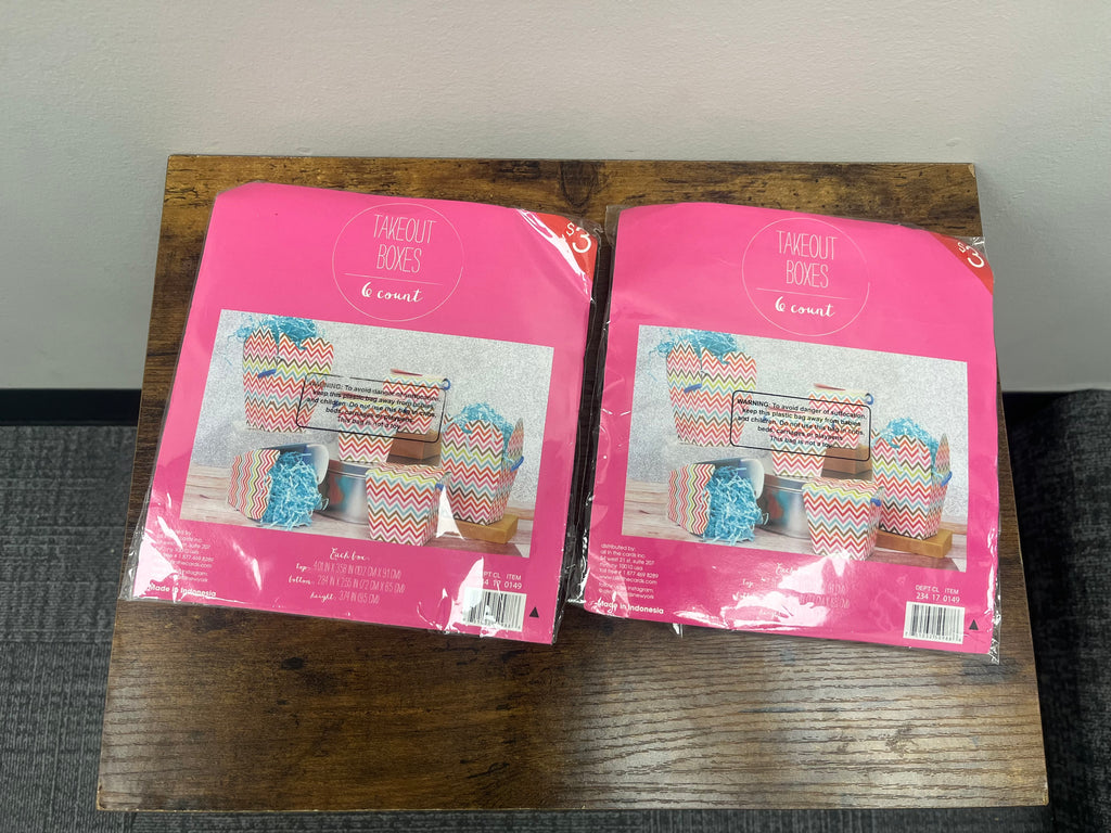 New 6 Count Party Favor Boxes